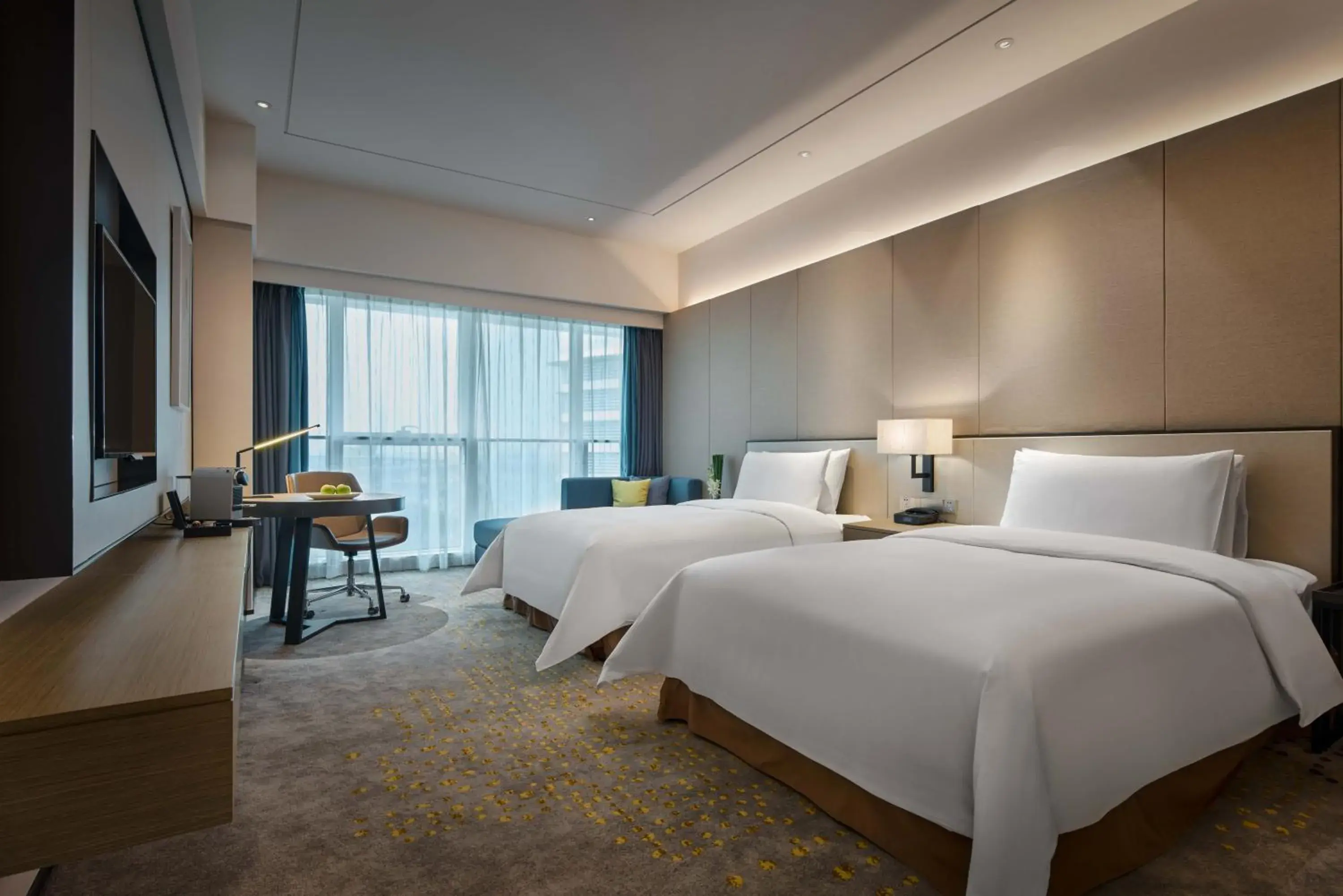 Bed in The QUBE Hotel Shanghai Hongqiao