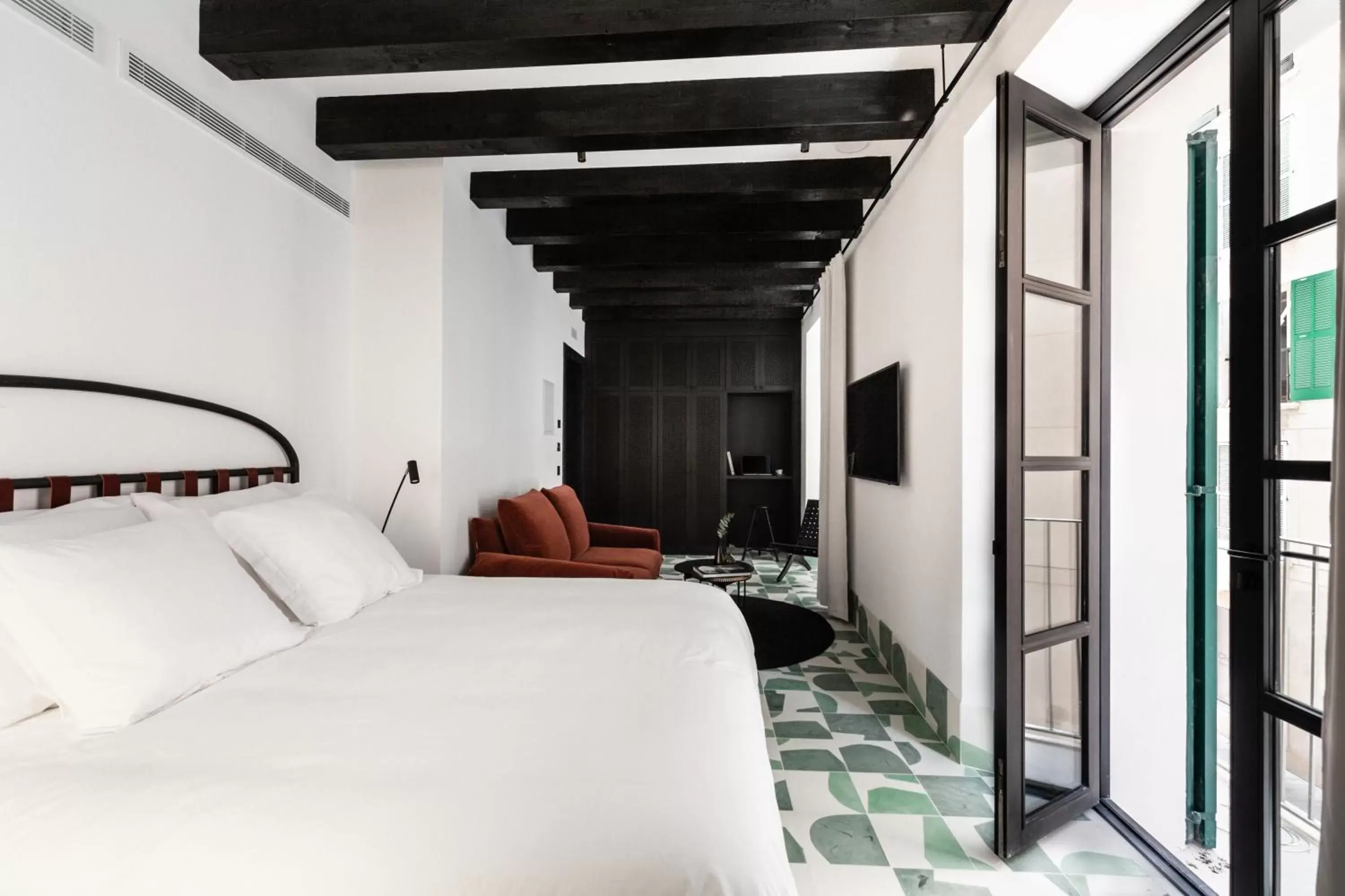 Living room, Bed in Concepcio by Nobis, Palma, a Member of Design Hotels