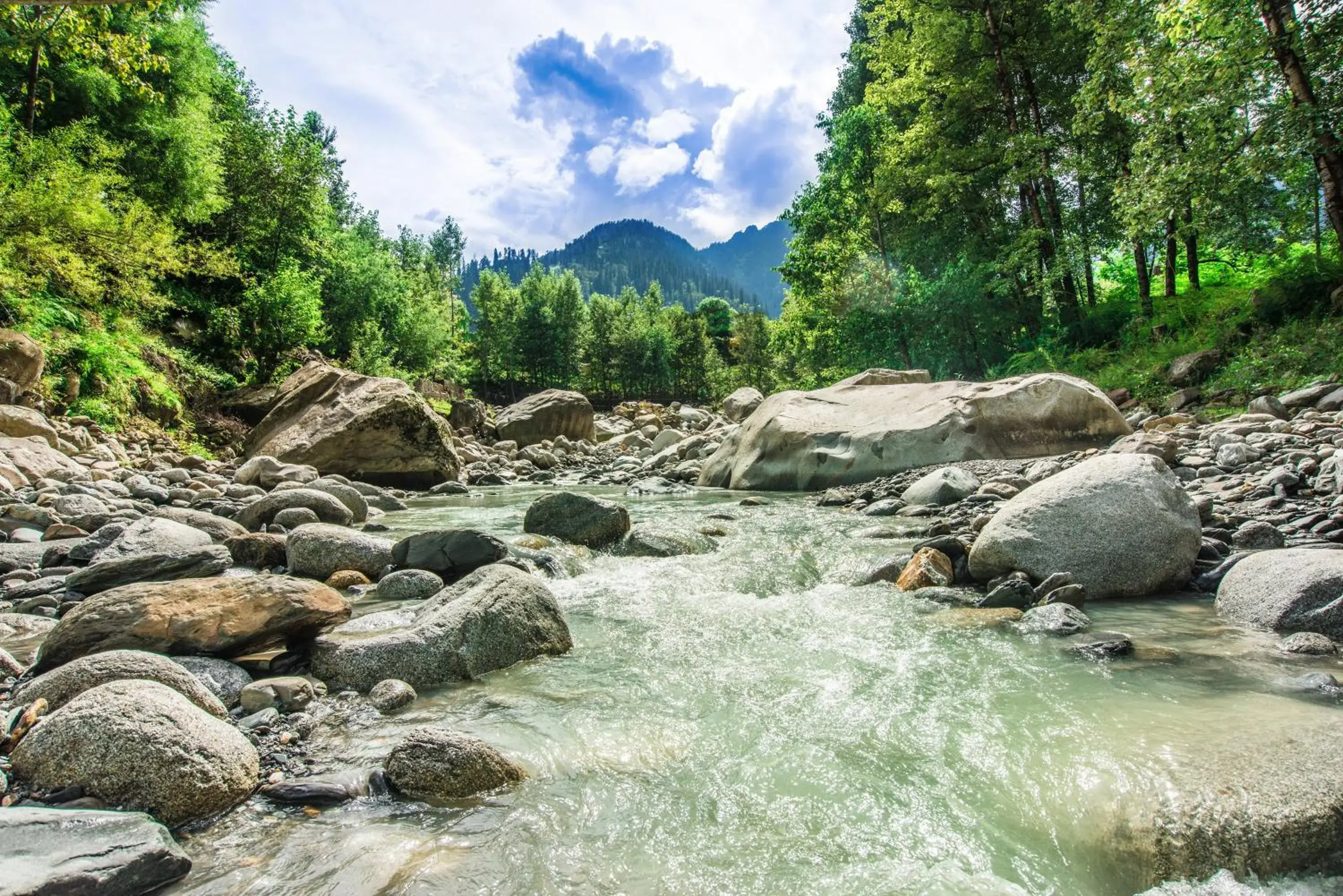 River view, Natural Landscape in Solang Valley Resort