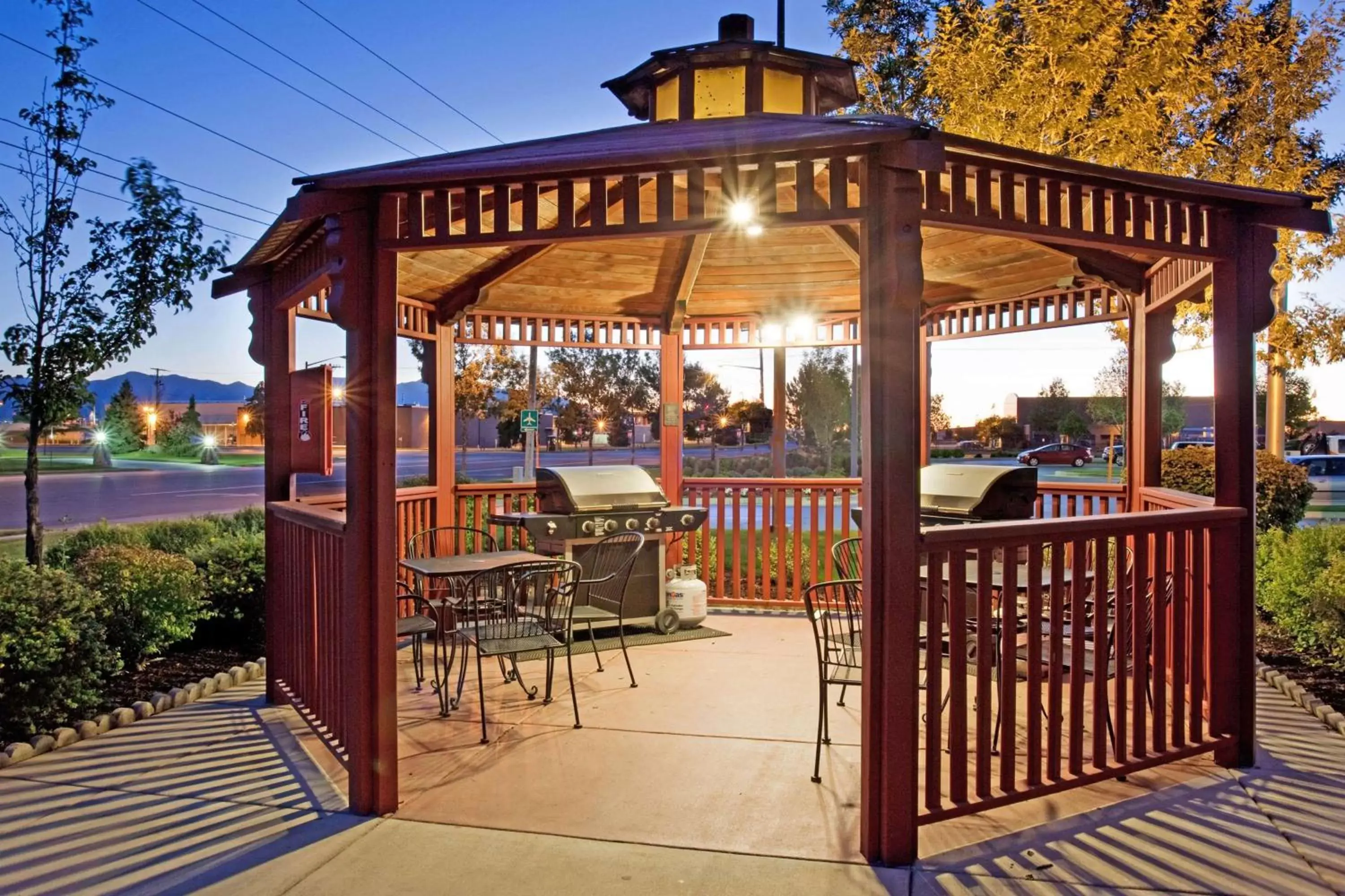 Patio in Sonesta Simply Suites Salt Lake City Airport