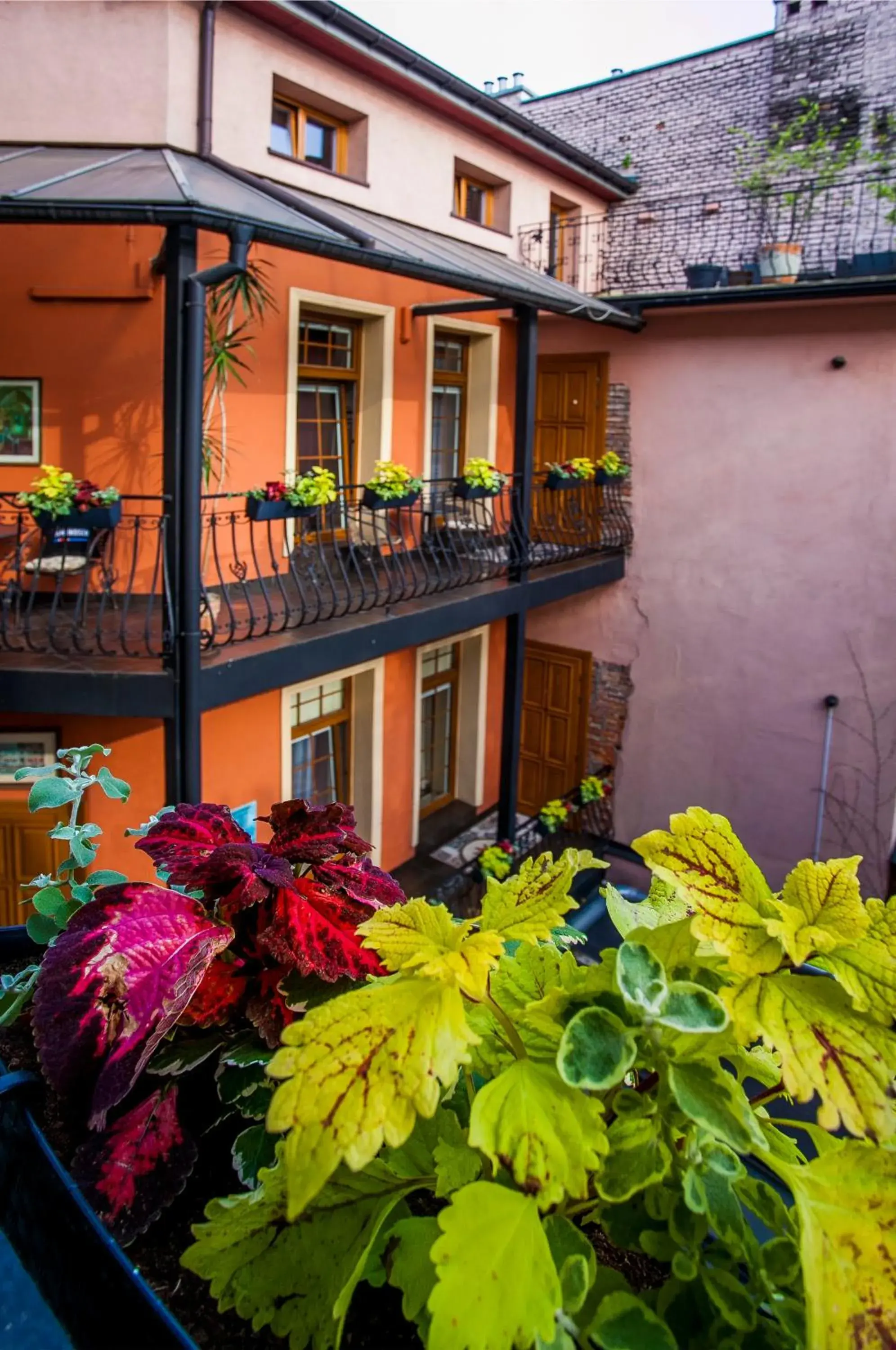 Balcony/Terrace, Property Building in Aparthotel Oberża