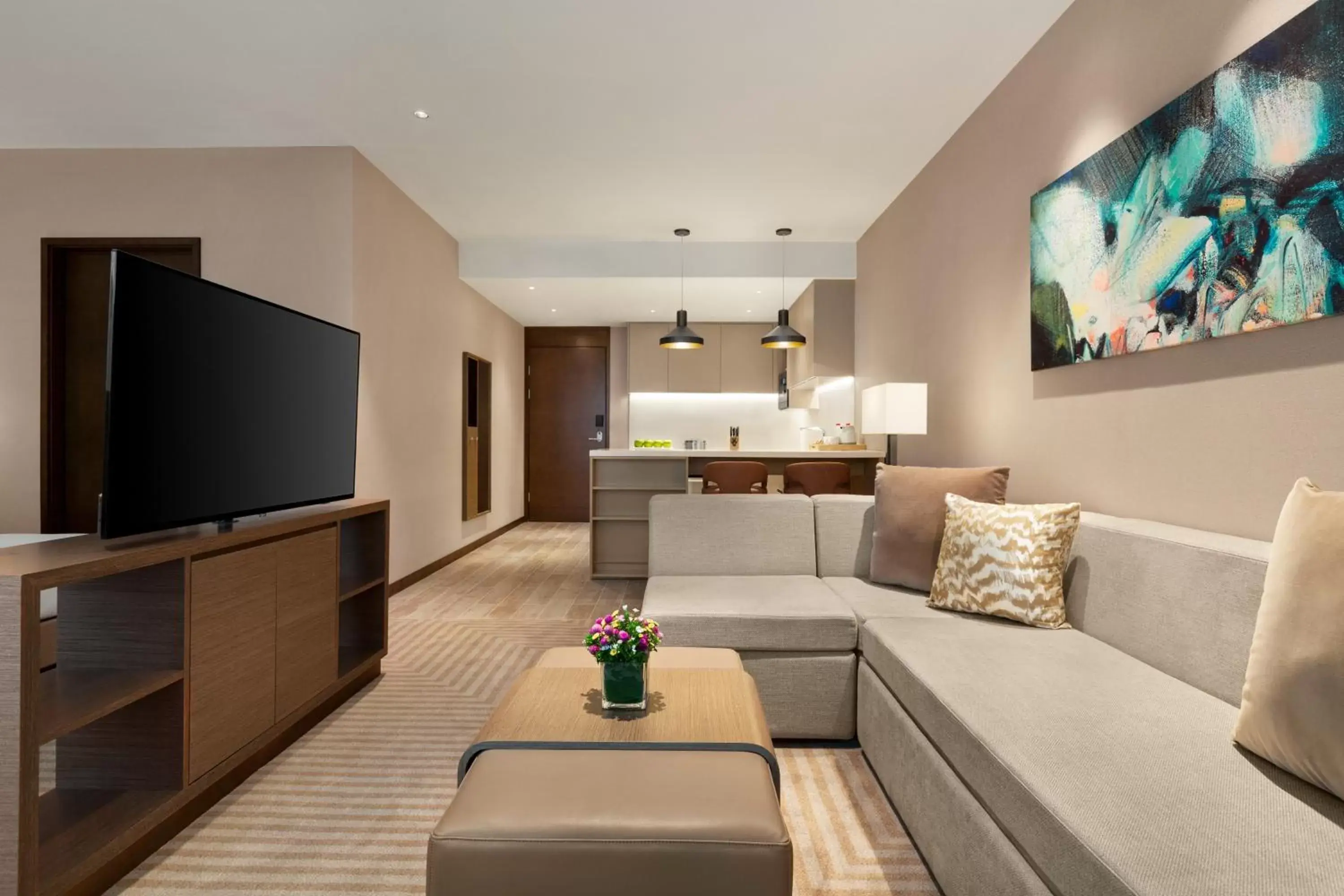 Living room in Hyatt House Chengdu Pebble Walk Living room in Hyatt House Chengdu Pebble Walk