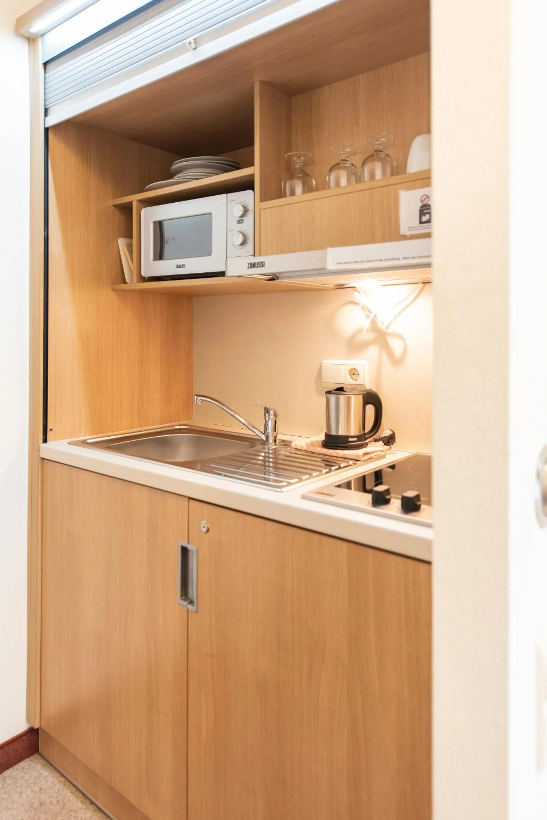 Kitchen or kitchenette in Hotel Aigner