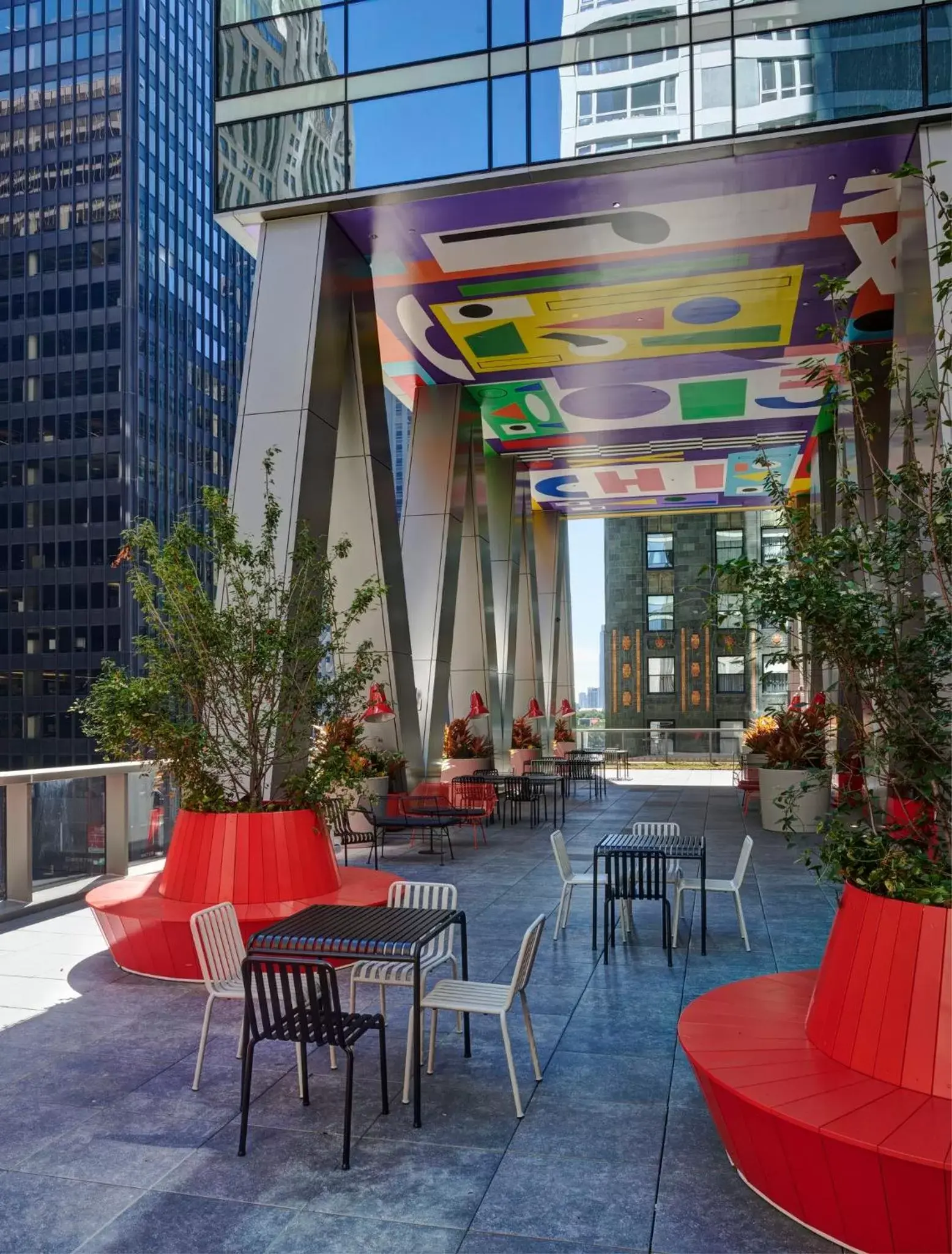 Balcony/Terrace, Restaurant/Places to Eat in citizenM Chicago Downtown