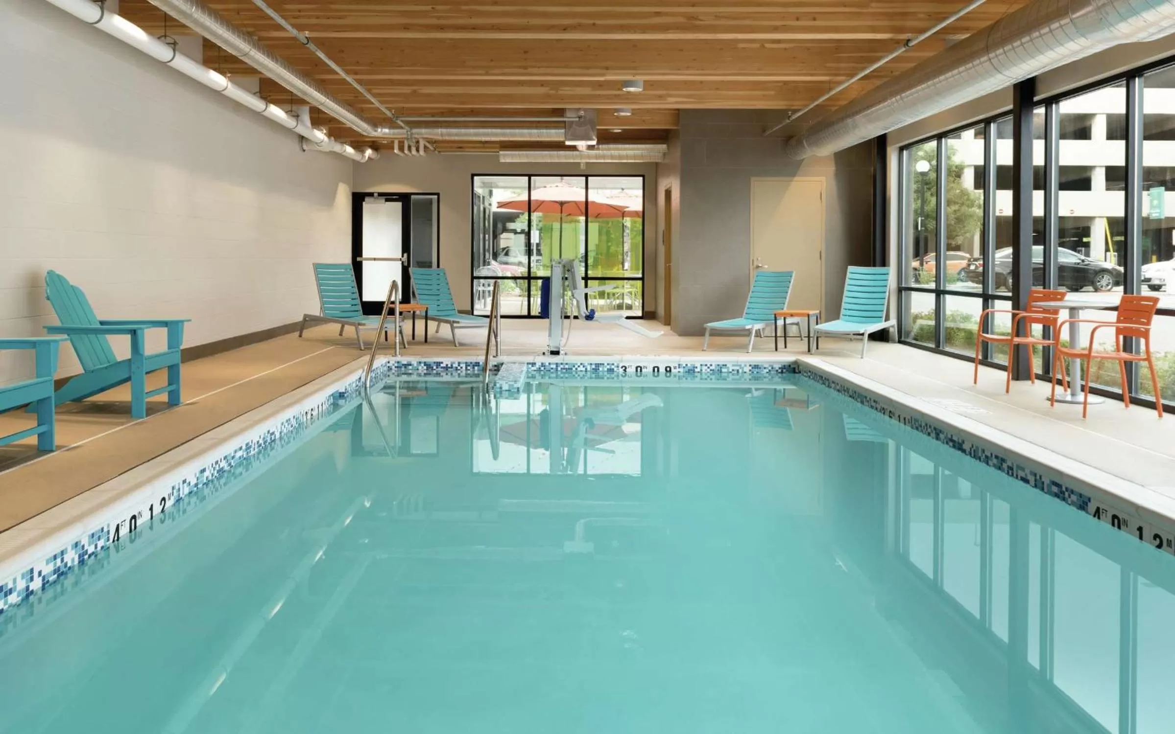 Pool view in Home2 Suites By Hilton La Crosse