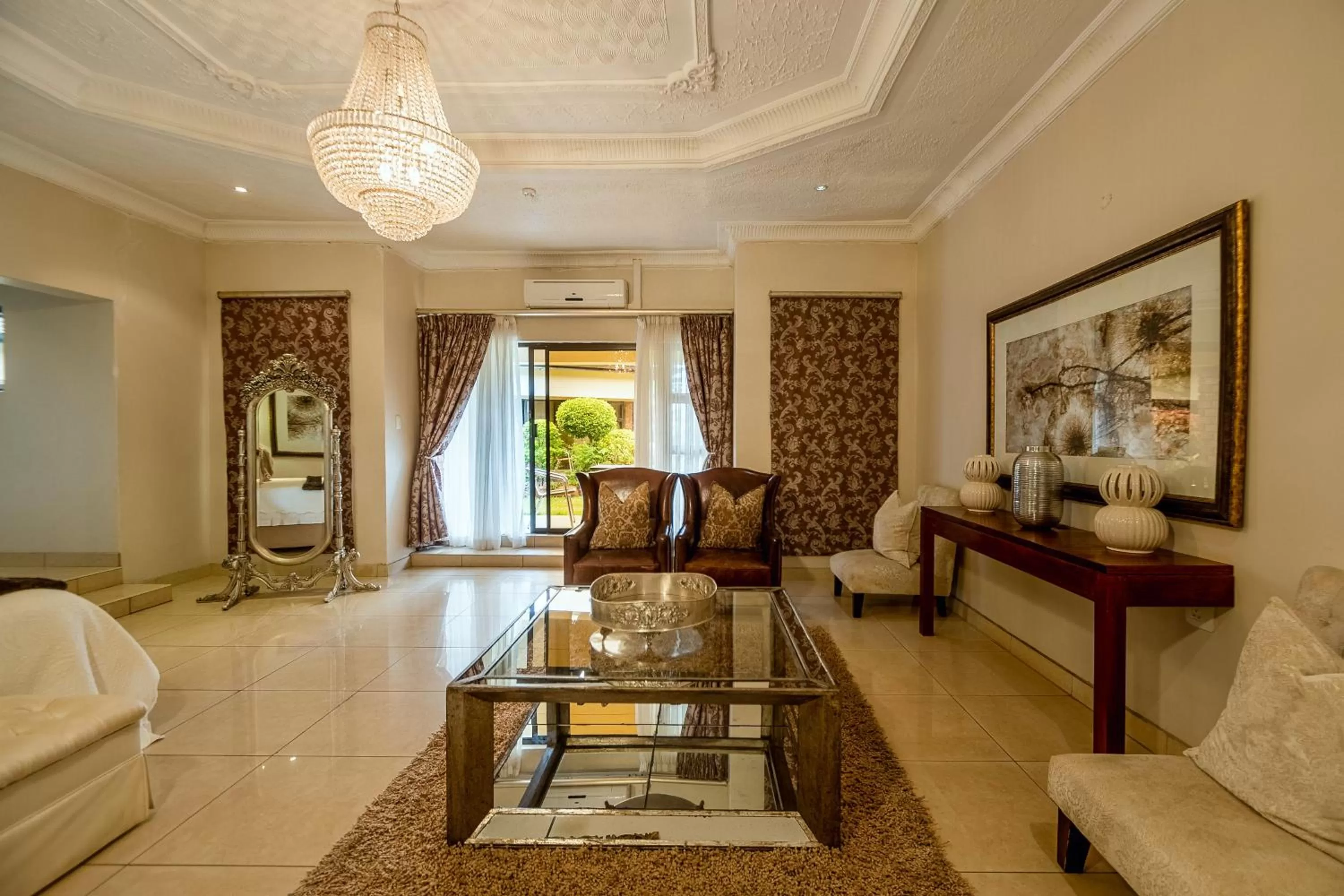 Seating area in The Victoria Falls Deluxe Suites