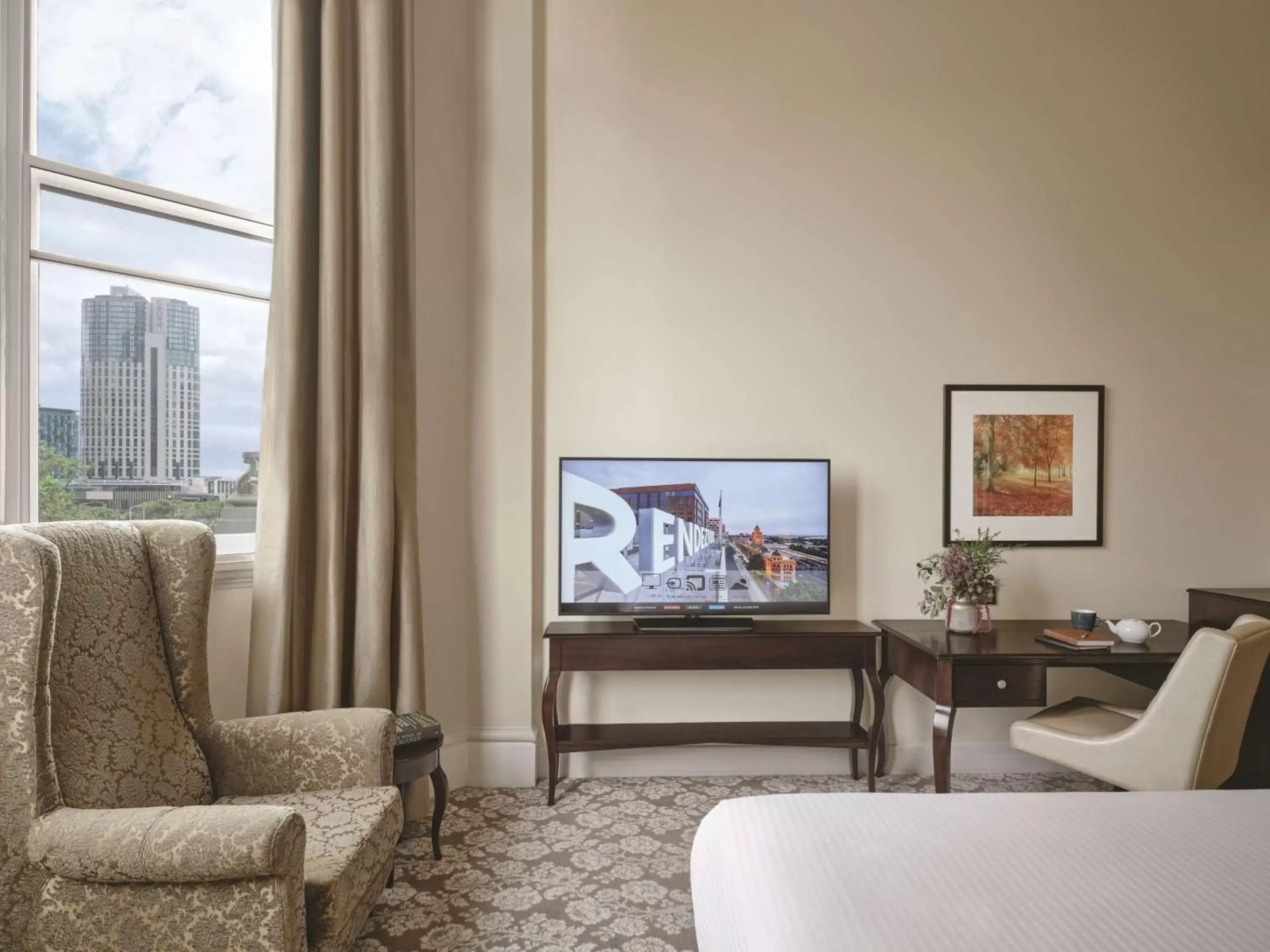 Bedroom, TV/Entertainment Center in Rendezvous Hotel Melbourne