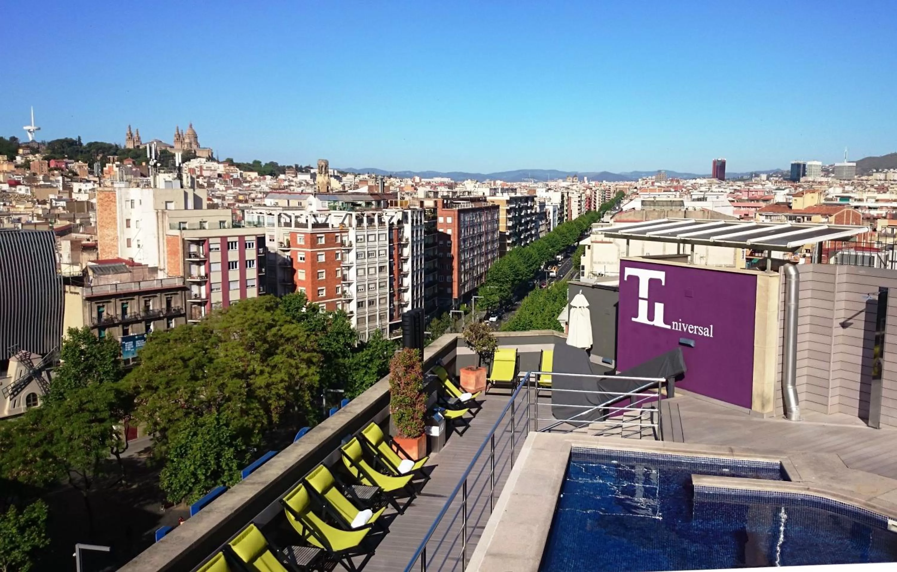Pool view in Hotel Barcelona Universal