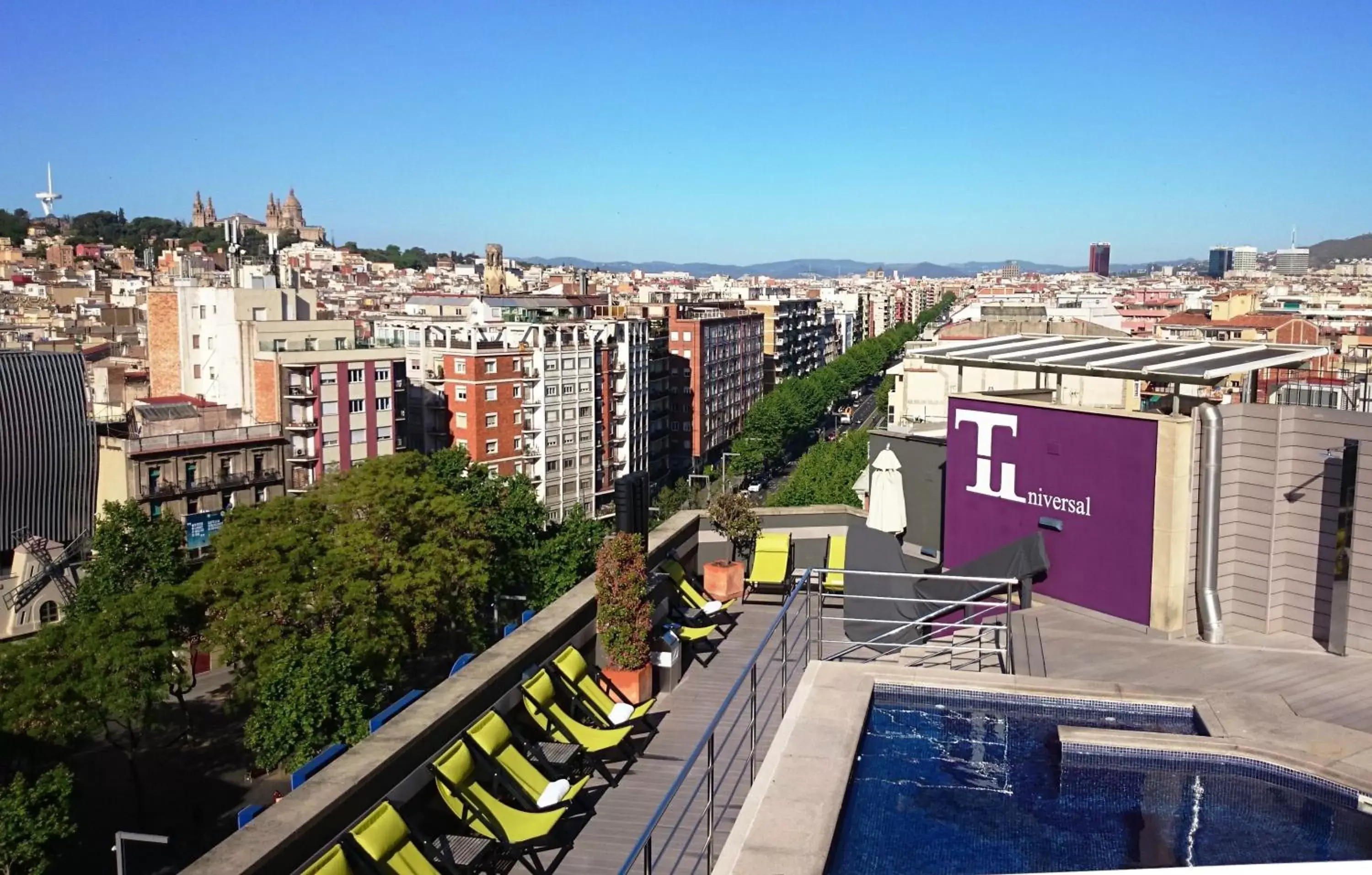 Pool view in Hotel Barcelona Universal