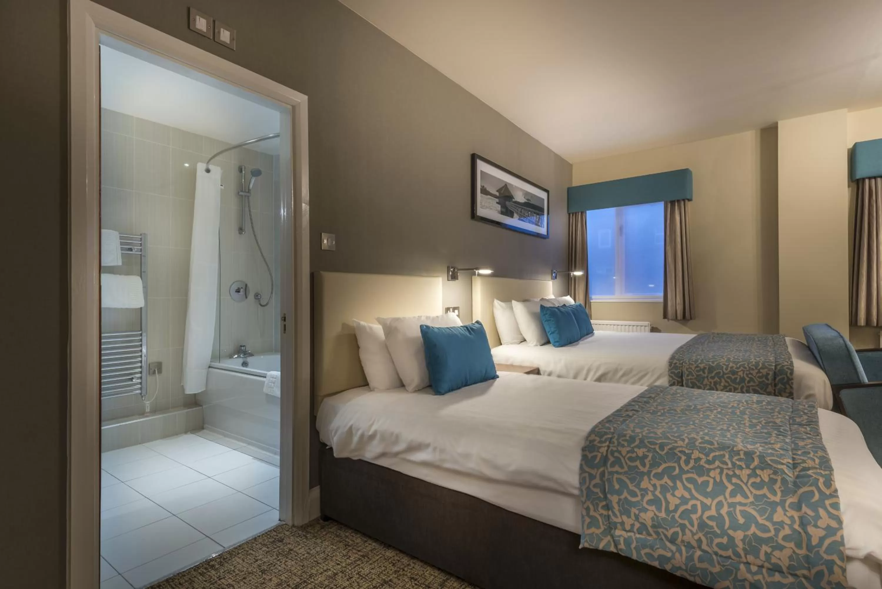 Bedroom, Bed in The Three Swans Hotel, Market Harborough, Leicestershire - The Coaching Inn Group