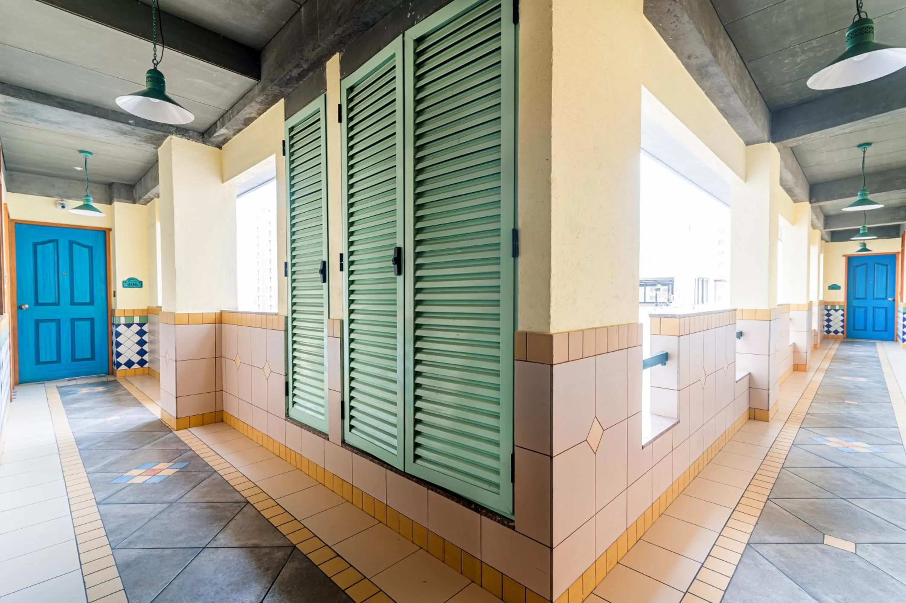 Inner courtyard view in Bougainvilla Apartment