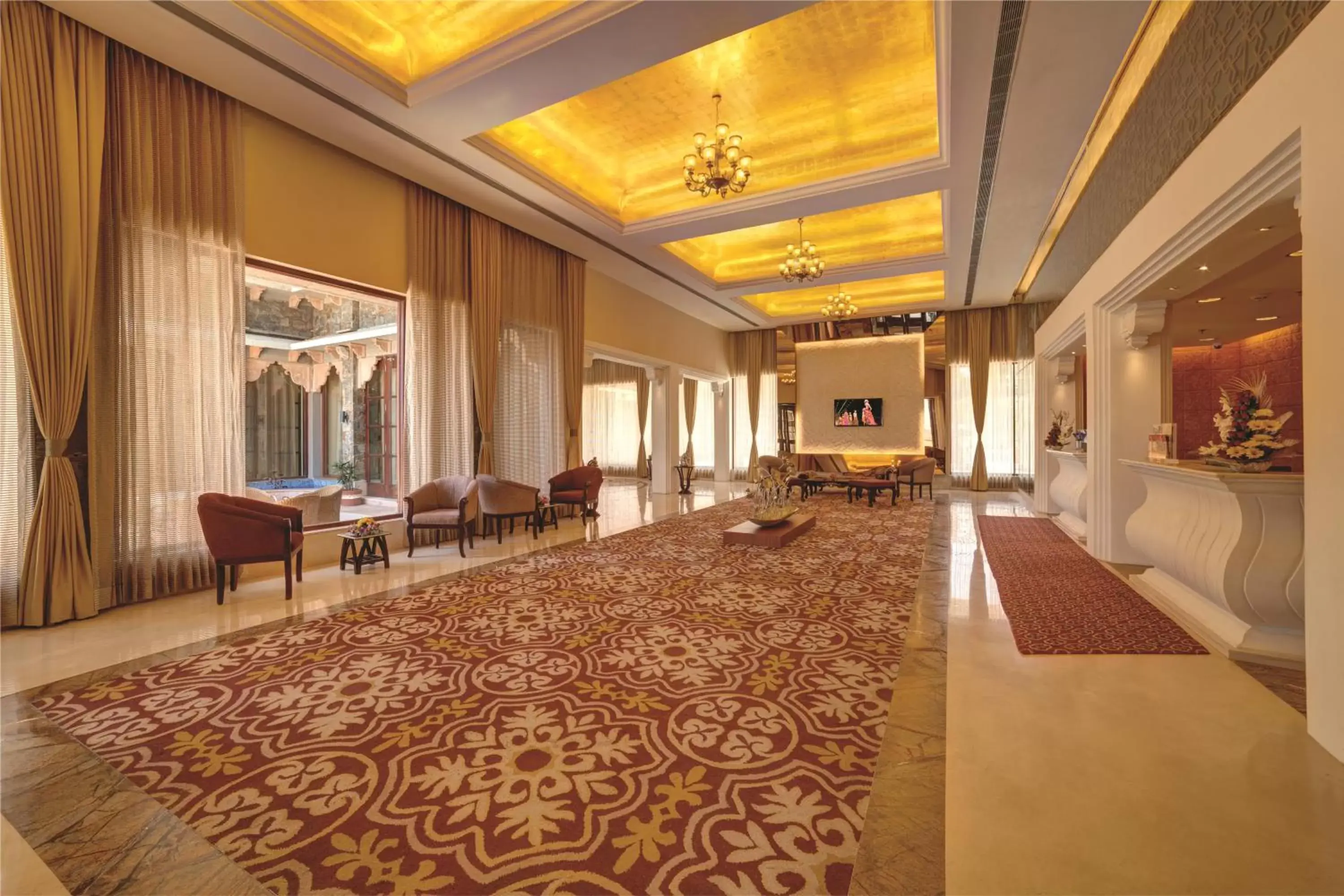 Lobby or reception in Ramada Udaipur Resort & Spa