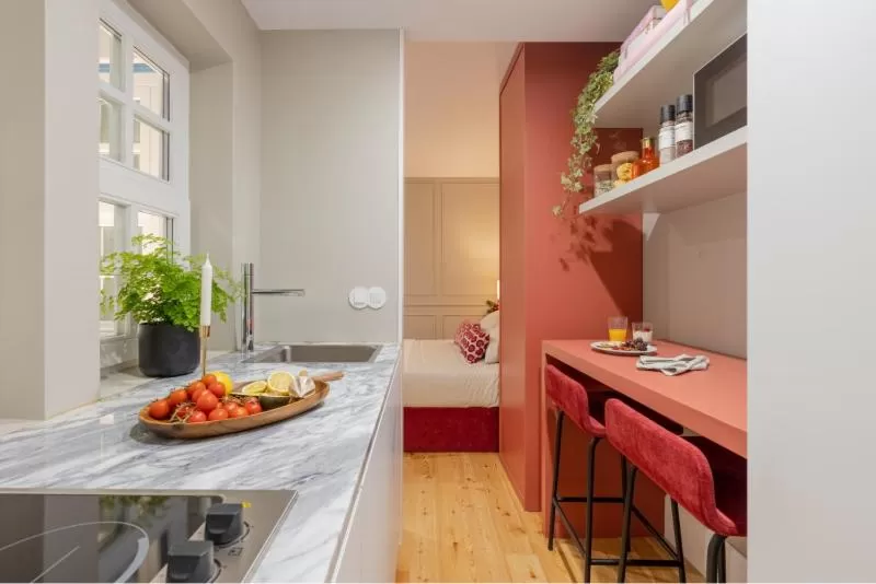 Kitchen or kitchenette in As Vizinhas Boutique Apartments
