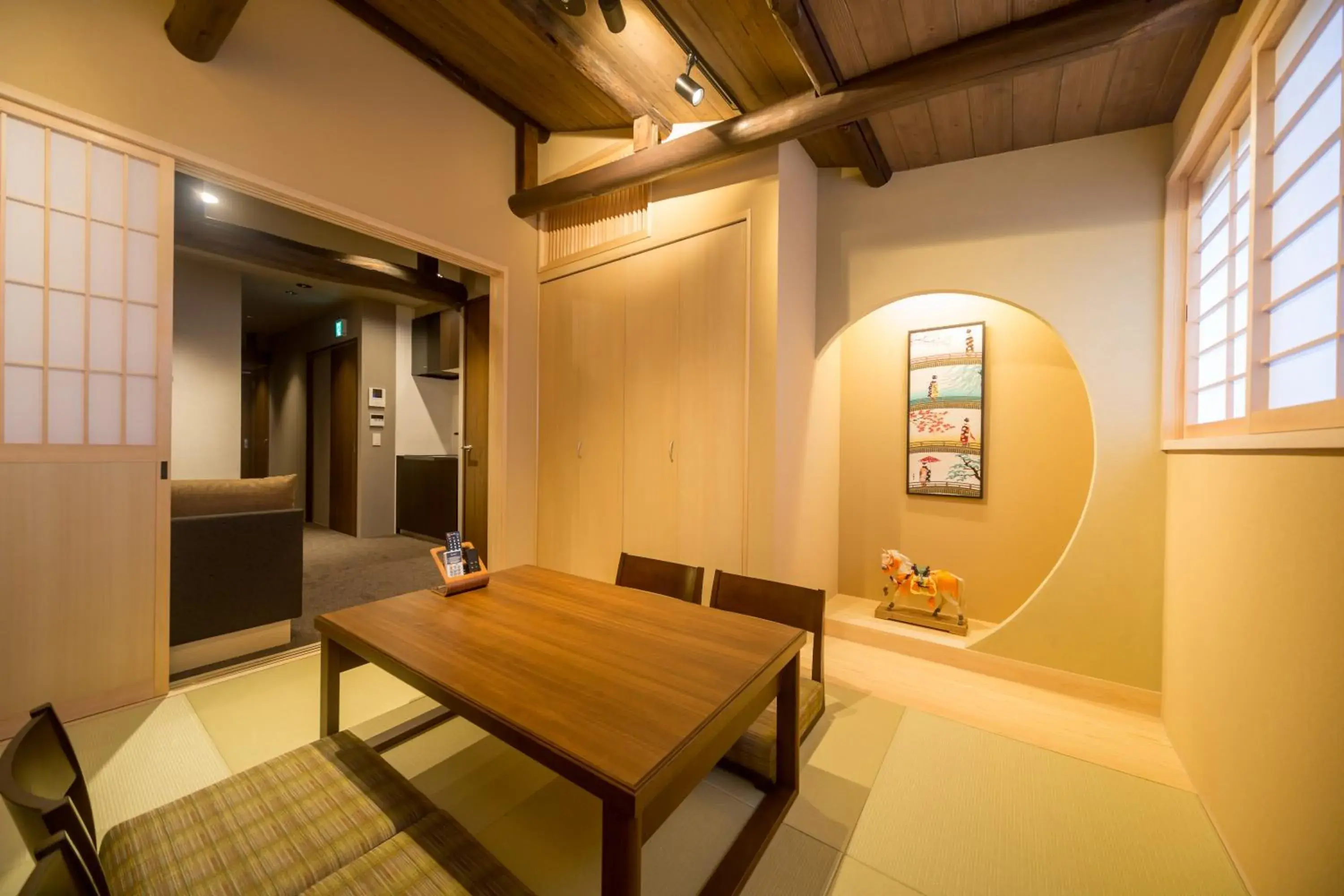 Bed, Dining Area in RESI STAY NISHIKI
