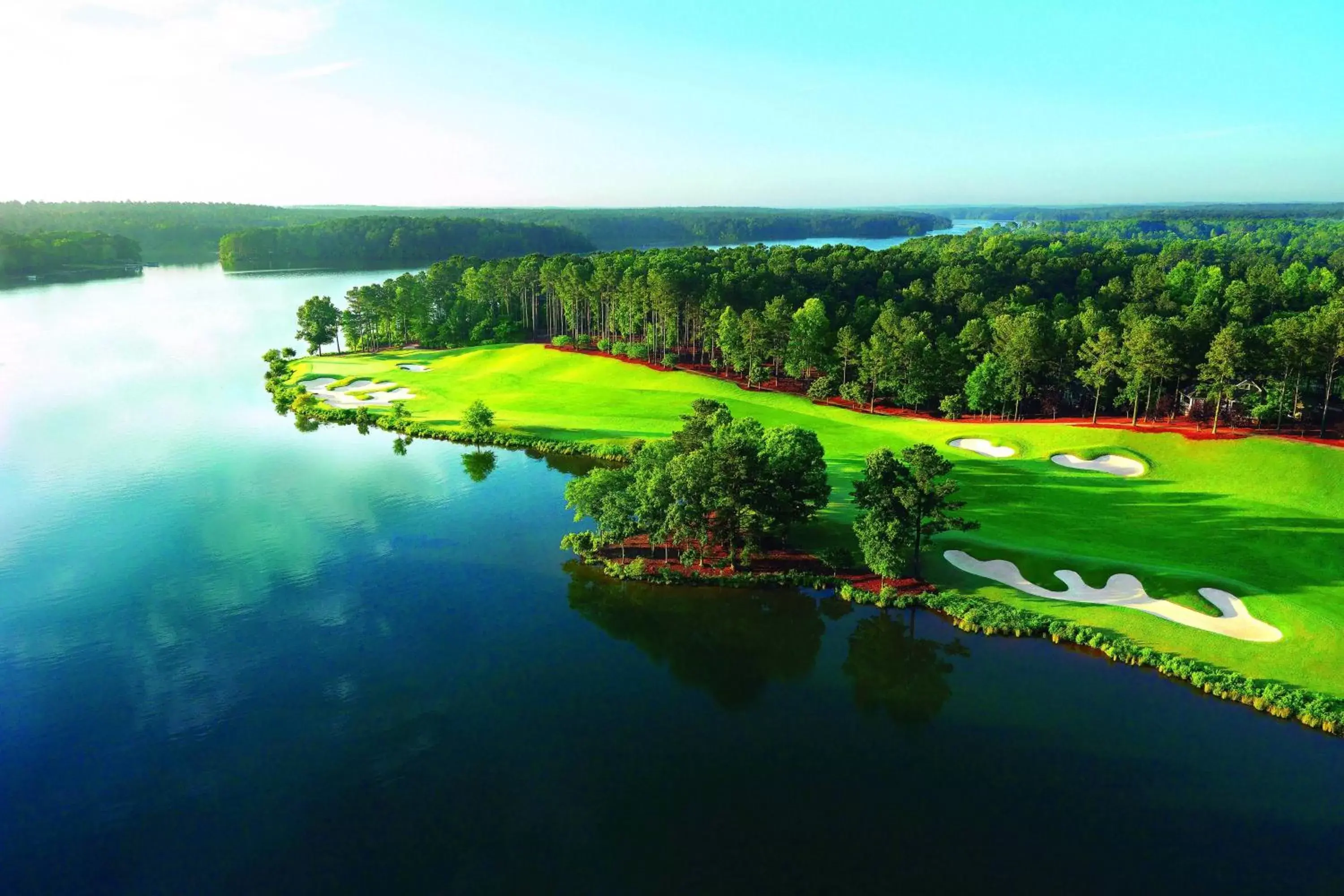 Golfcourse, Bird's-eye View in The Ritz-Carlton Reynolds, Lake Oconee