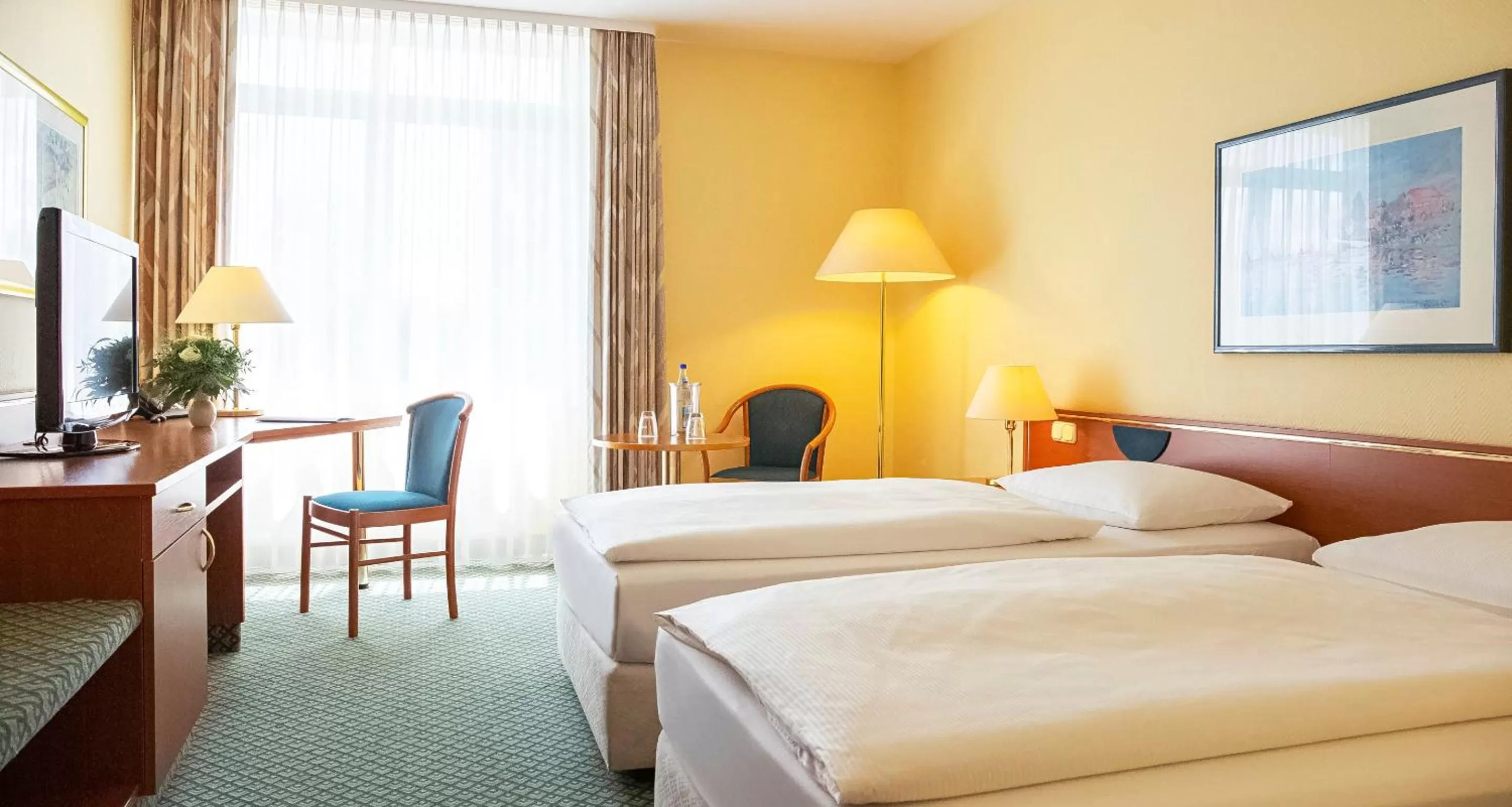 Bed in Victor's Residenz-Hotel Gera