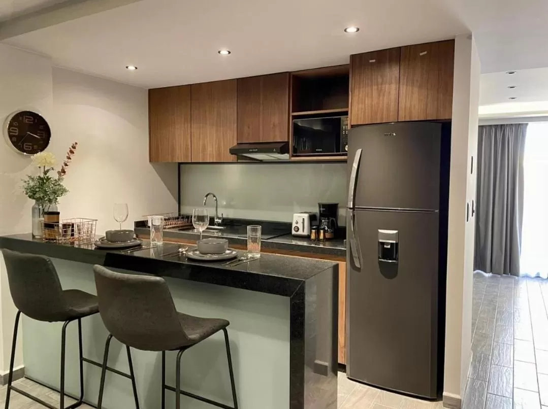 Kitchen or kitchenette in Suites MINE