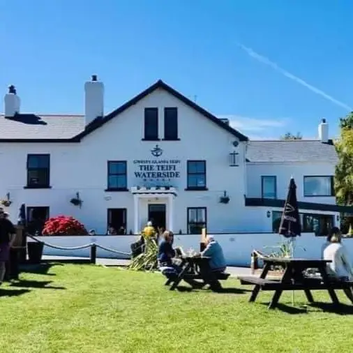 Garden, Property Building in The Teifi Waterside Hotel