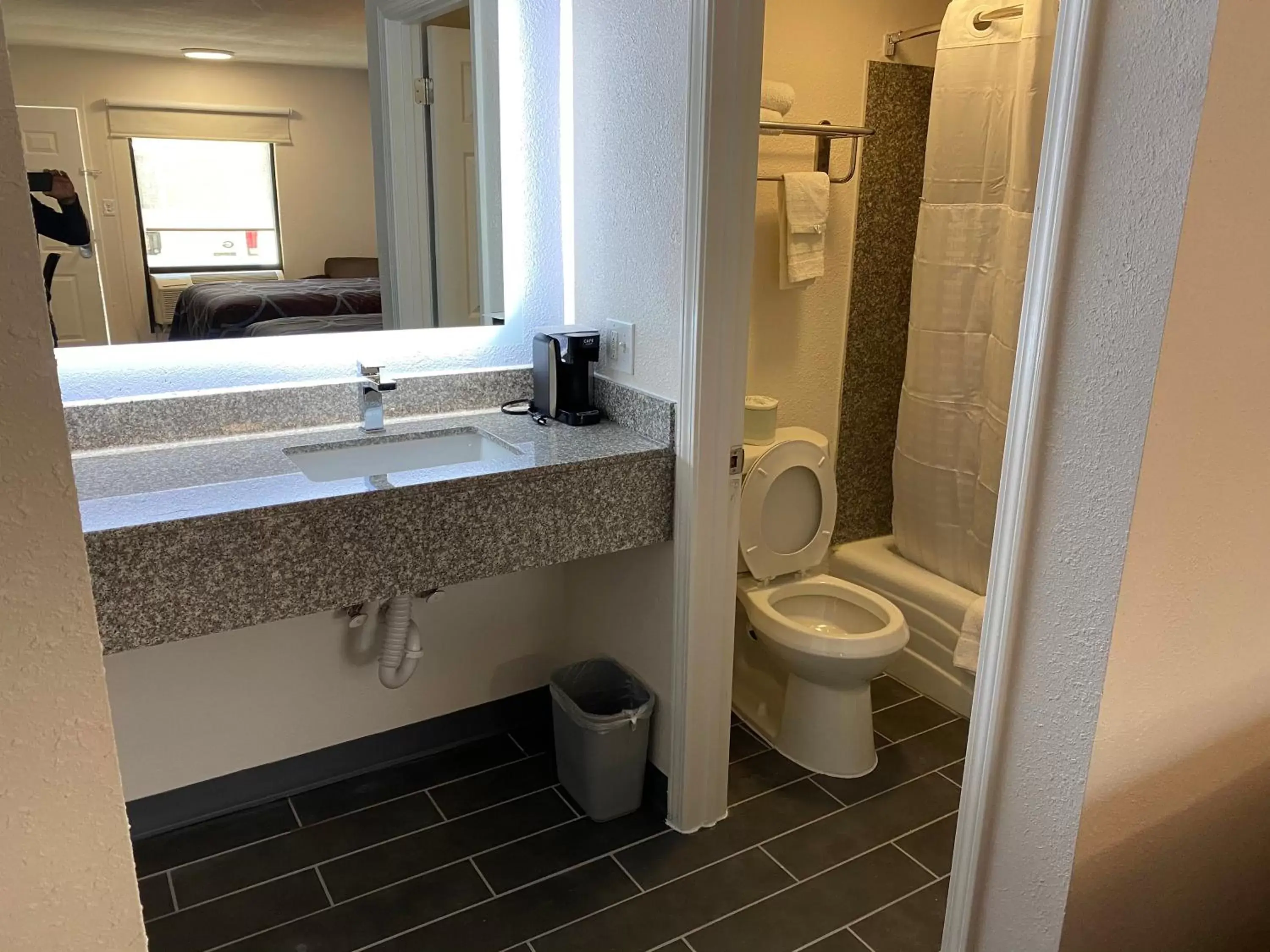 Bathroom in Super 8 by Wyndham Marietta/West/Atl Area