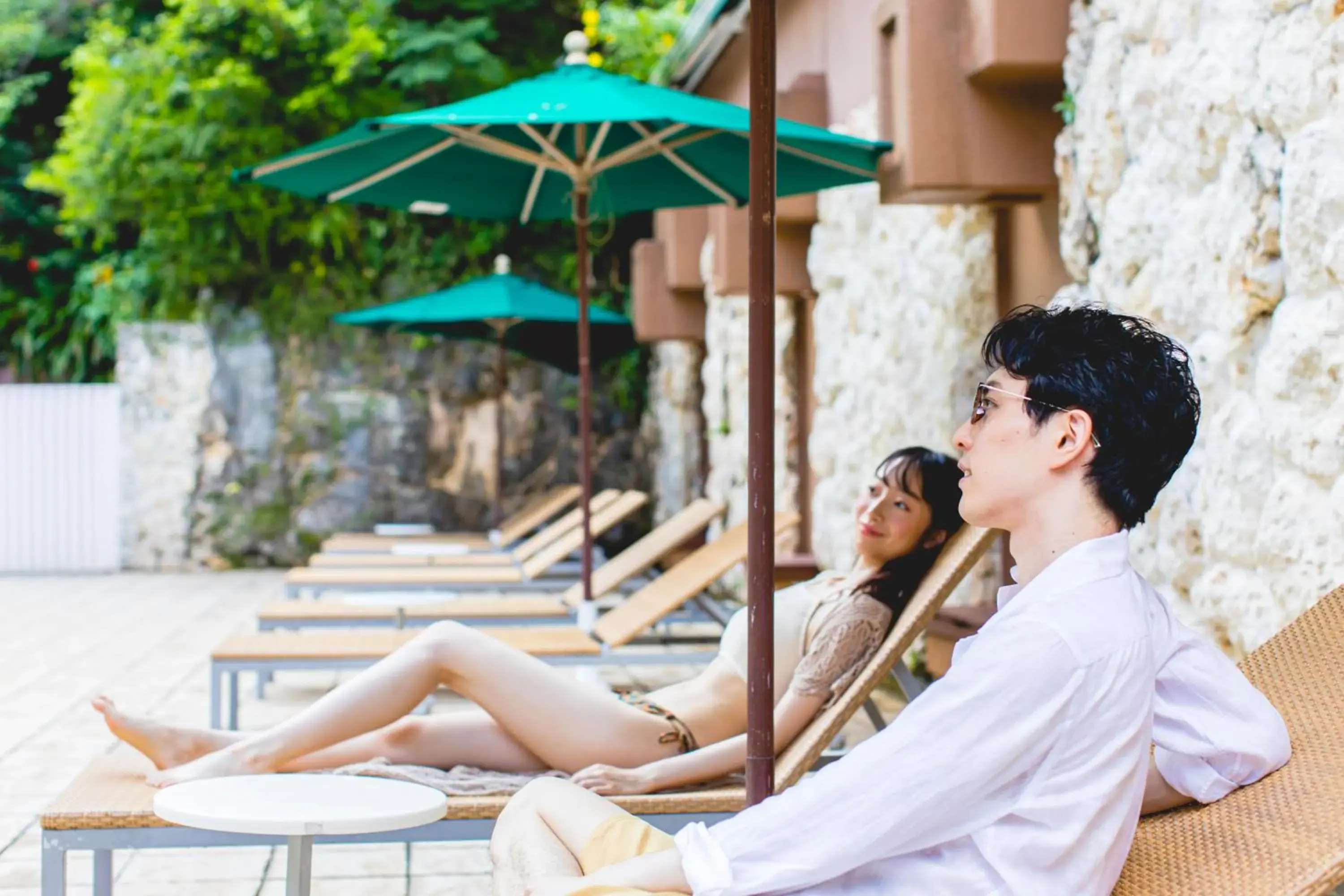 Swimming pool in Okinawa Harborview Hotel