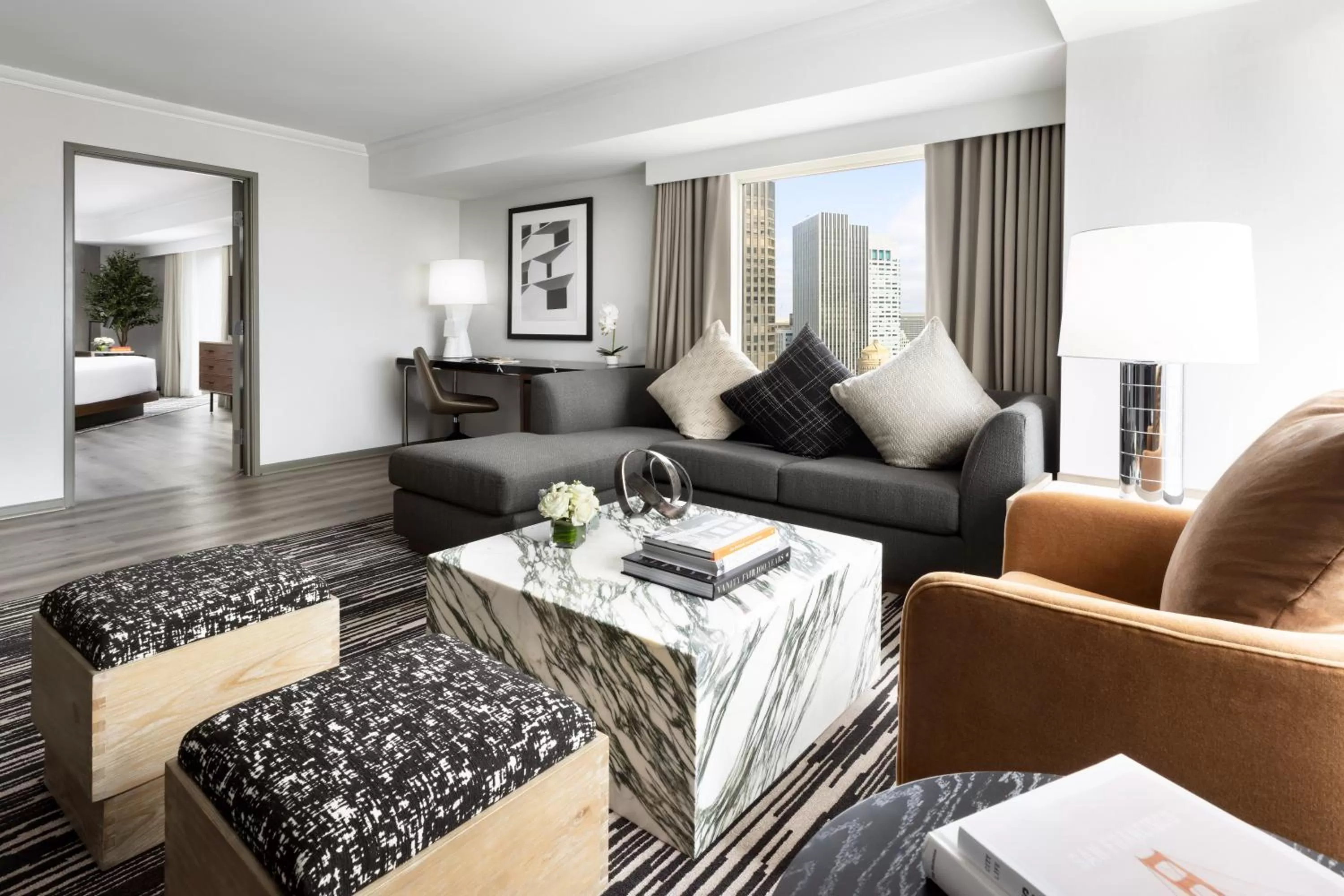 Living room, Bed in Hyatt Regency San Francisco Downtown SOMA