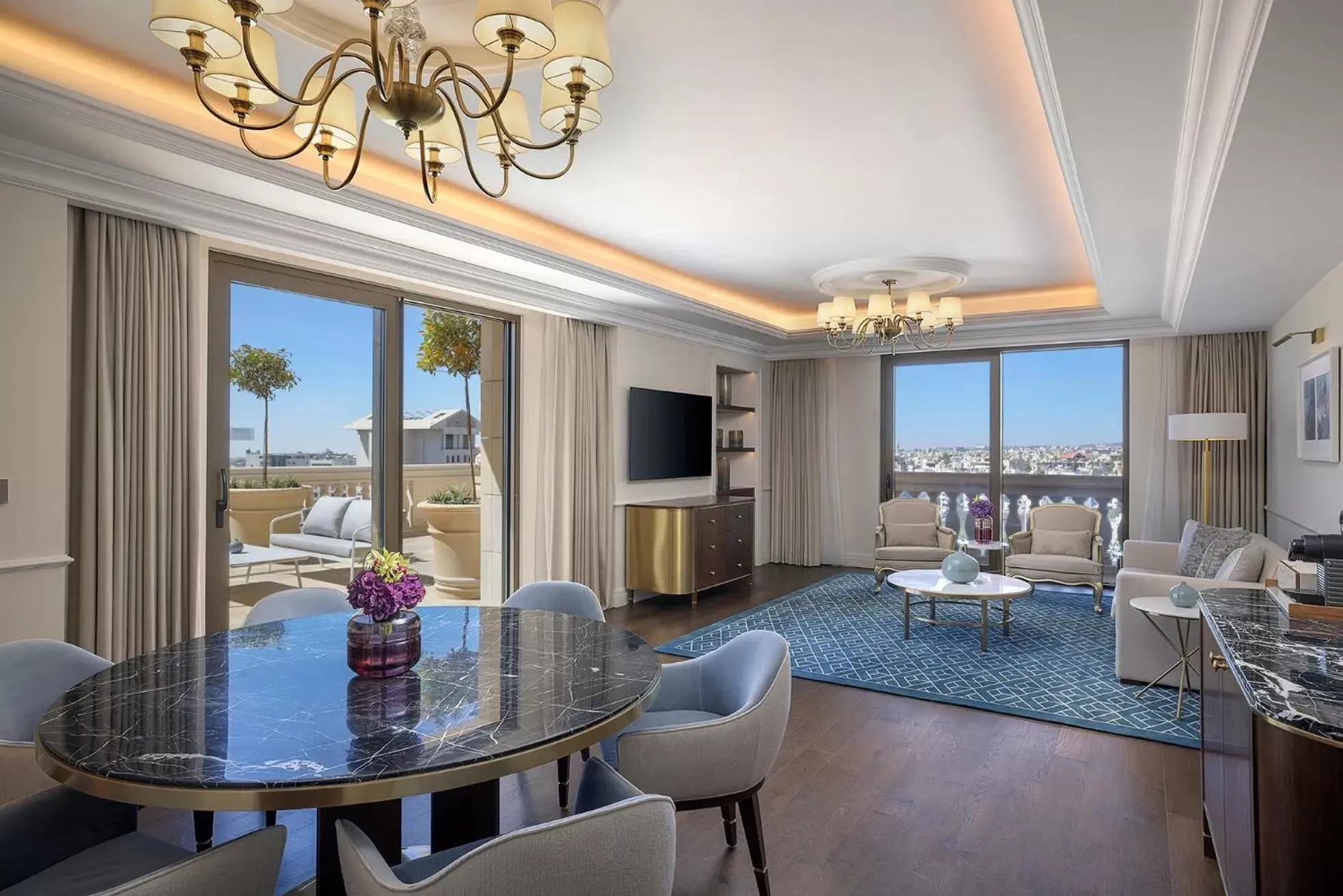 Living room, Dining Area in The Ritz-Carlton, Amman