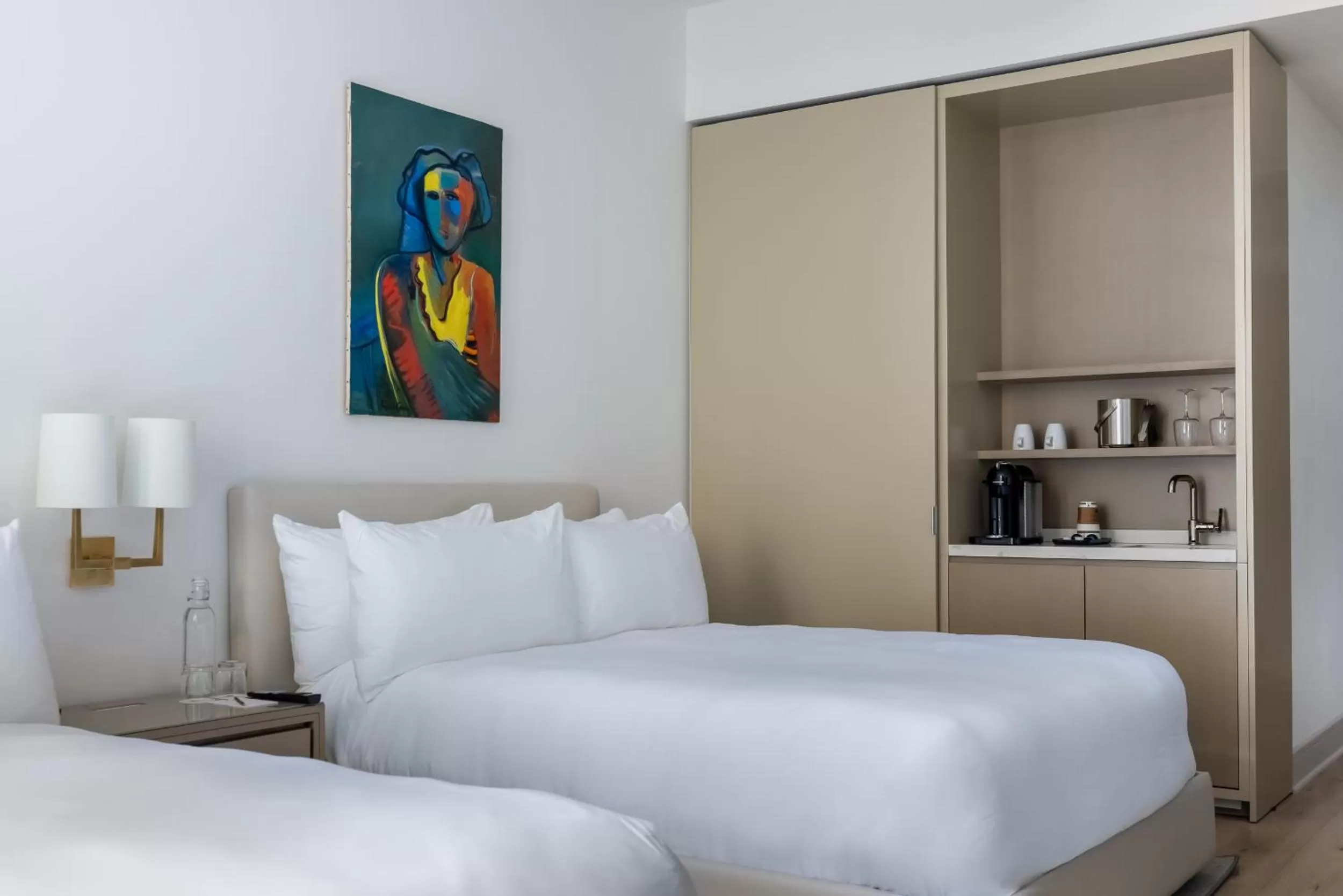 Bed in La Colombe d'Or Hotel