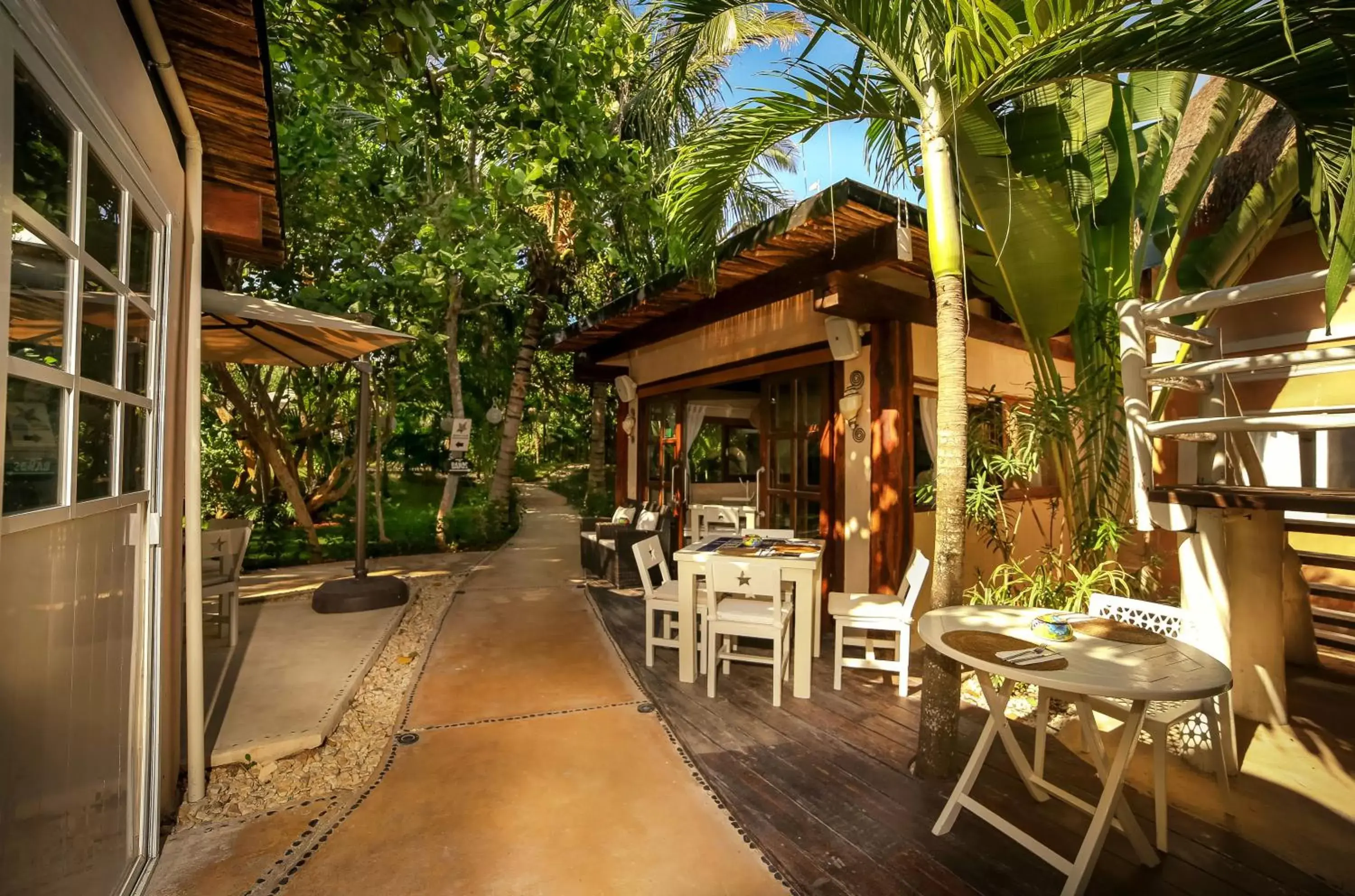 Patio in Villa Las Estrellas Tulum - located at the party zone