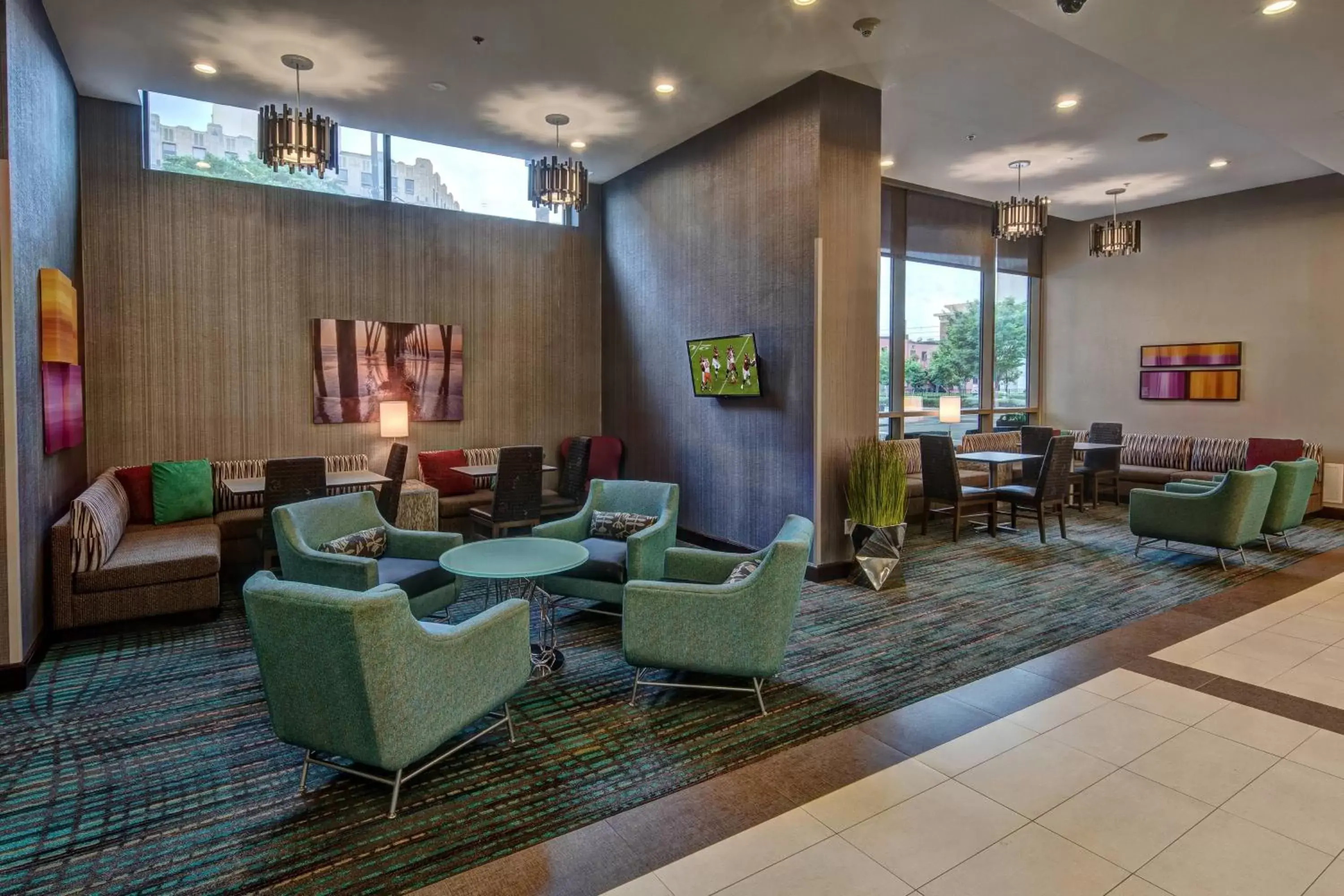 Lobby or reception, Lounge/Bar in Residence Inn Norfolk Downtown