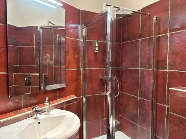 Shower in Hôtel Les Voyageurs