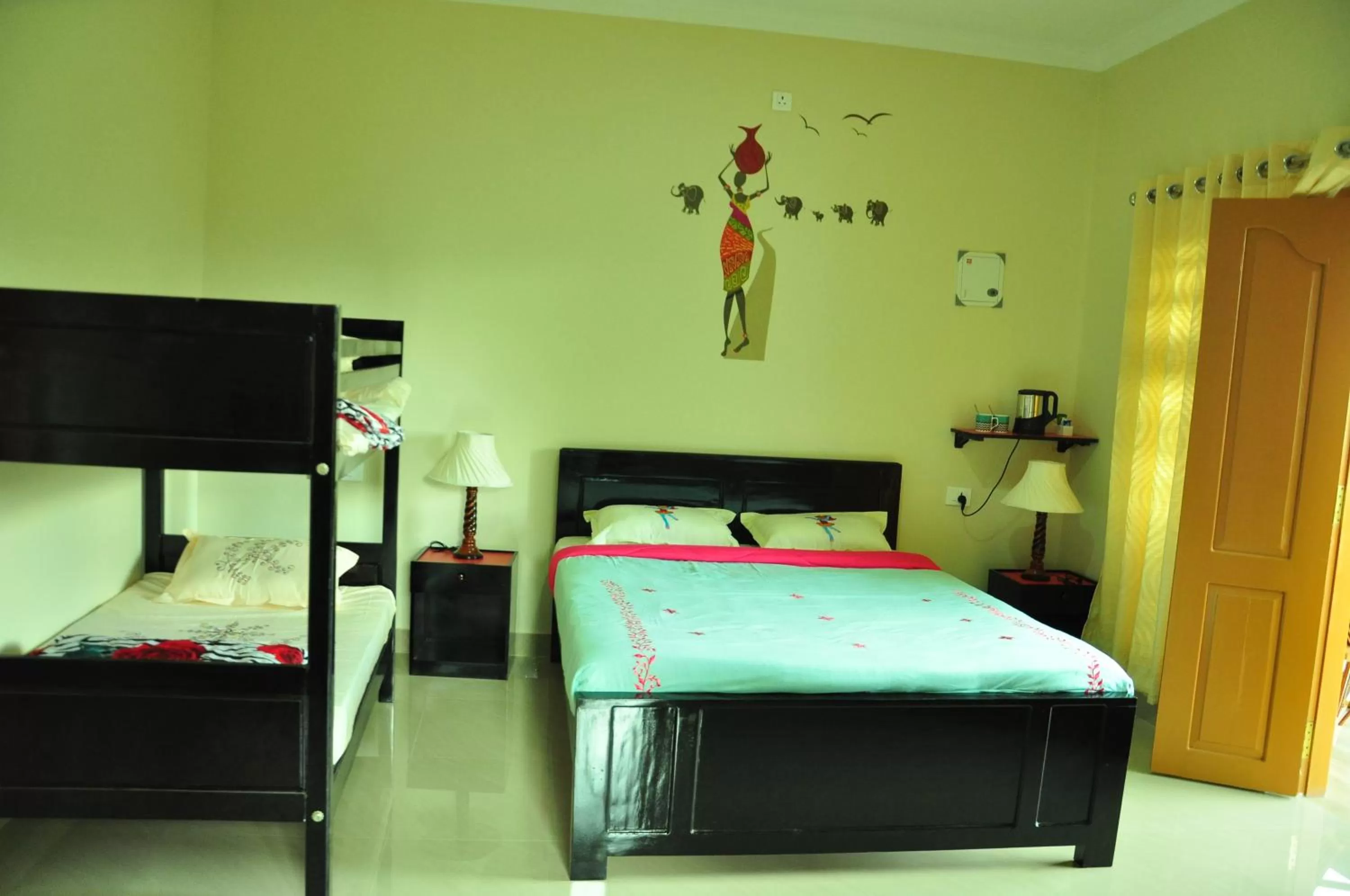 Bed in Woodrose Resort