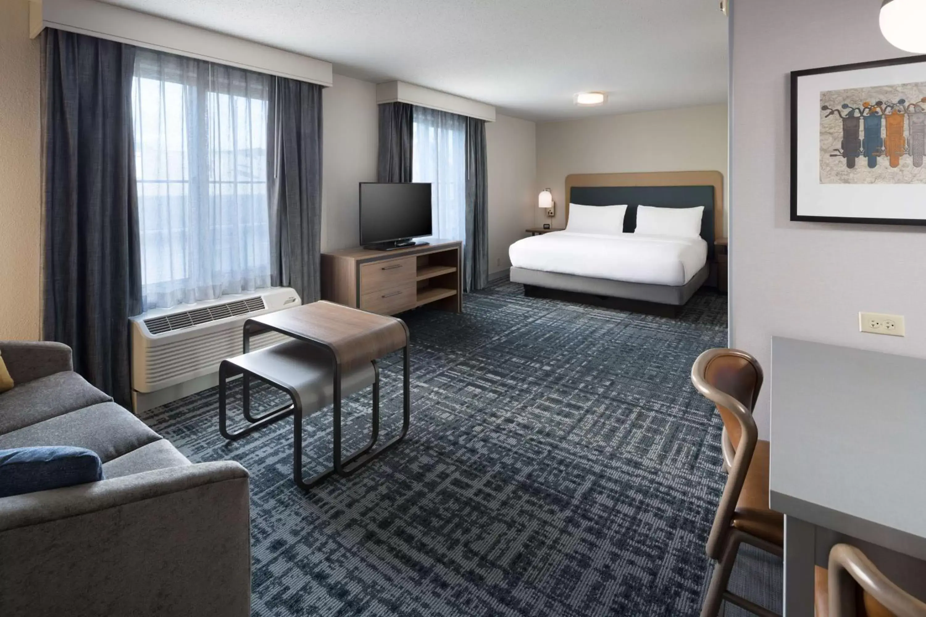 Bed, TV/Entertainment Center in Homewood Suites by Hilton Newburgh-Stewart Airport