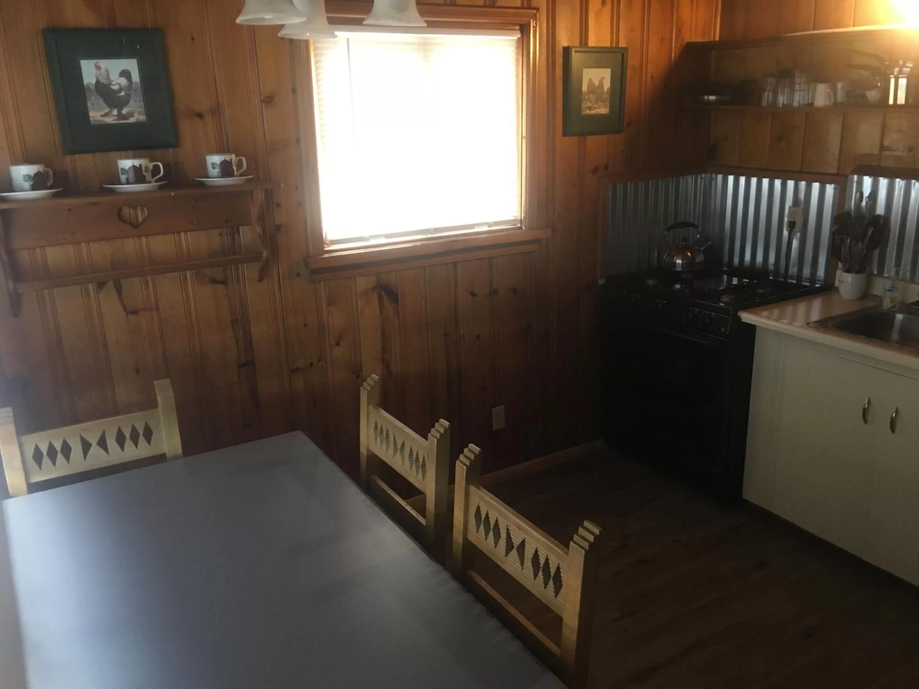 Kitchen or kitchenette in Rainbows End Fishing Resort