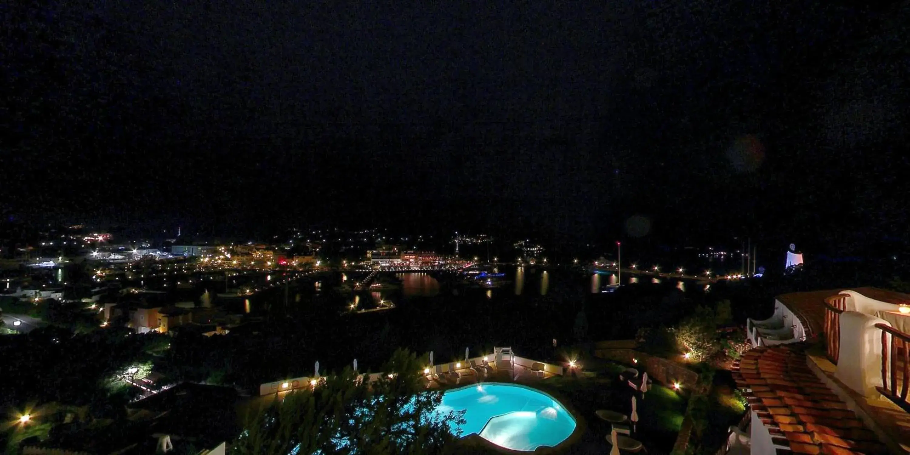 Night, Pool View in Hotel Luci Di La Muntagna