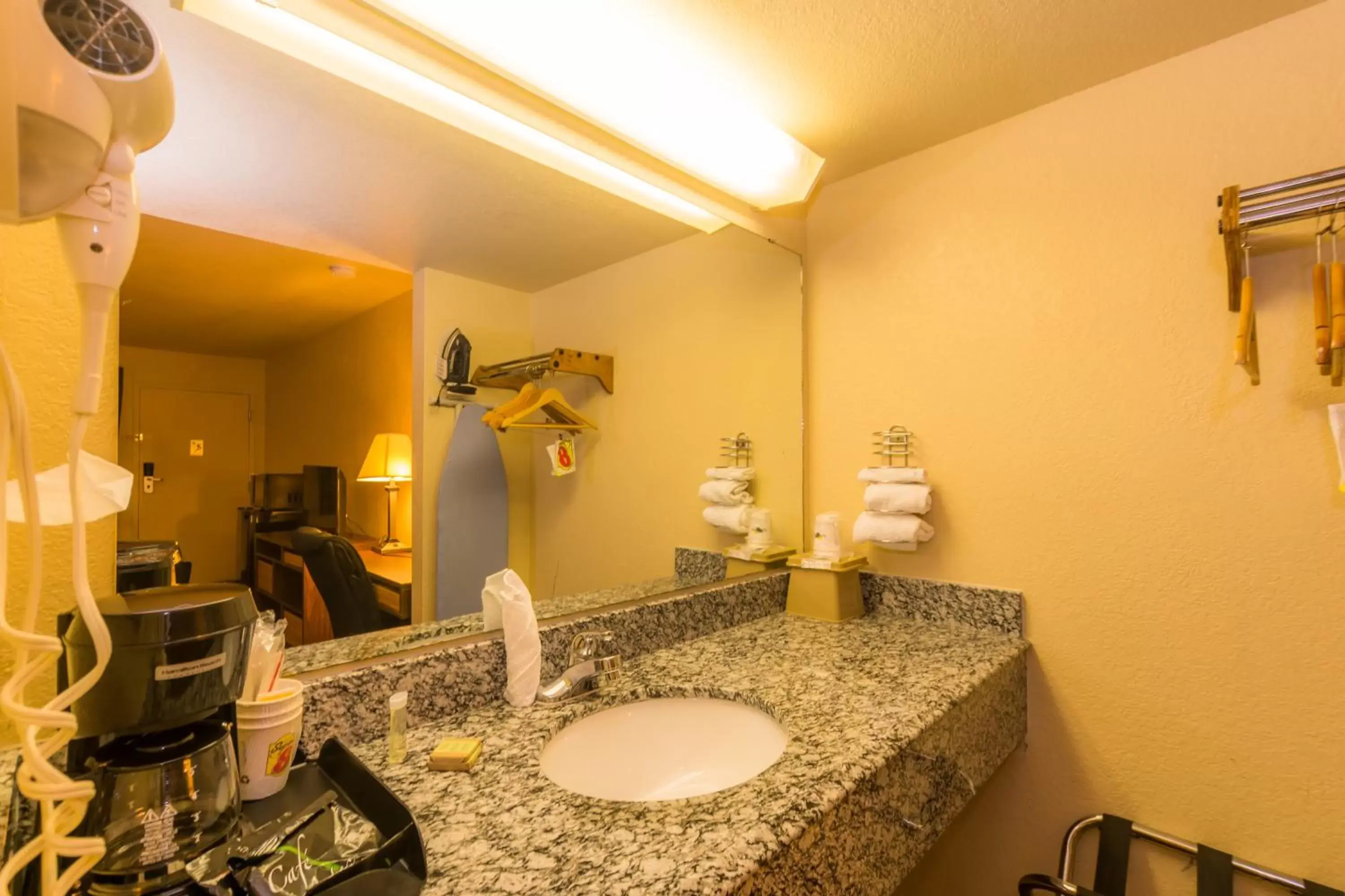 Bathroom in Super 8 by Wyndham Oklahoma Airport Fairgrounds West