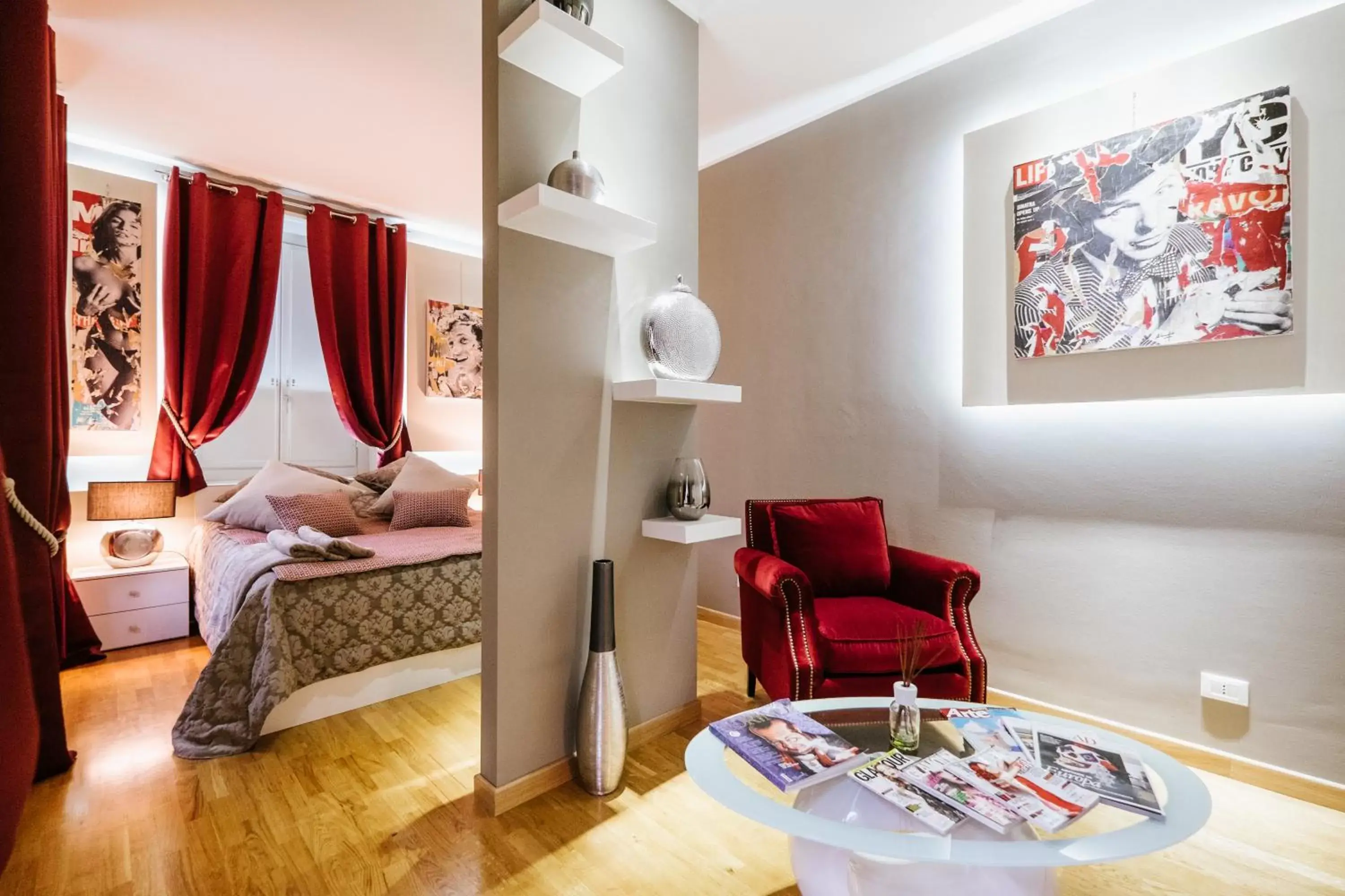 Bed, Seating Area in Apart Hotel Torino