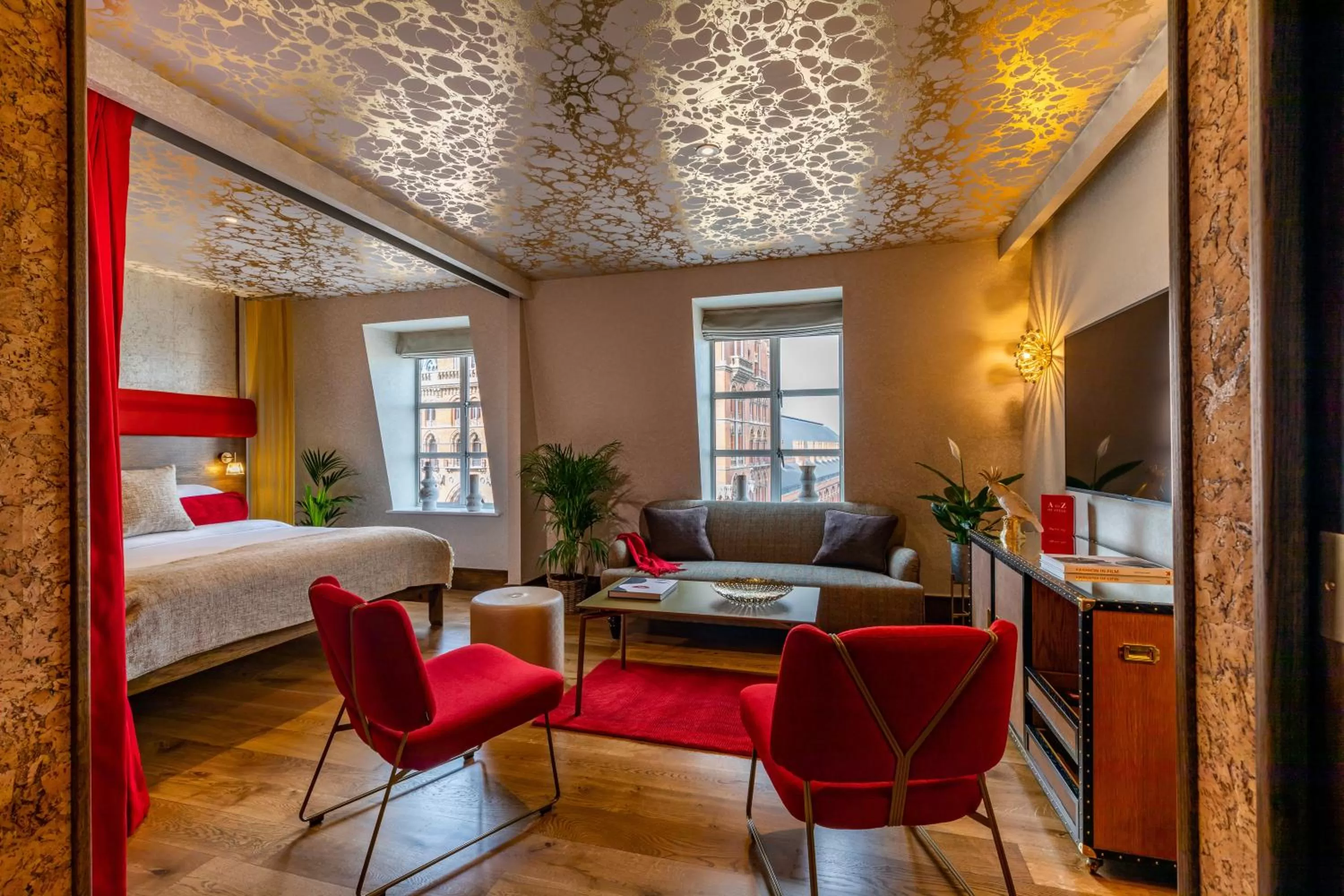 Living room, Bed in The Megaro Hotel - Kings Cross St Pancras, London