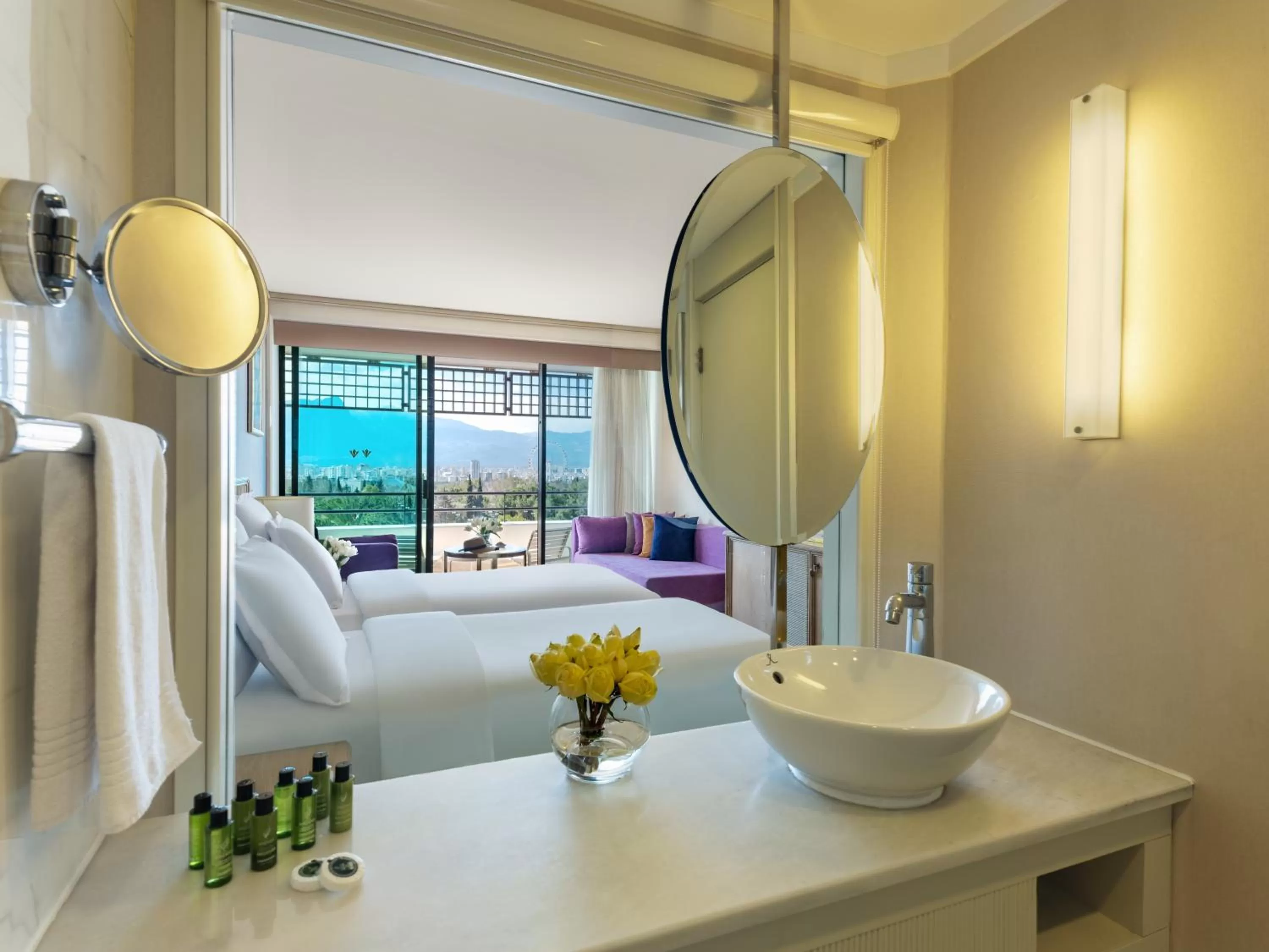 Bathroom, Bed in Rixos Downtown Antalya - The Land Of Legends Access