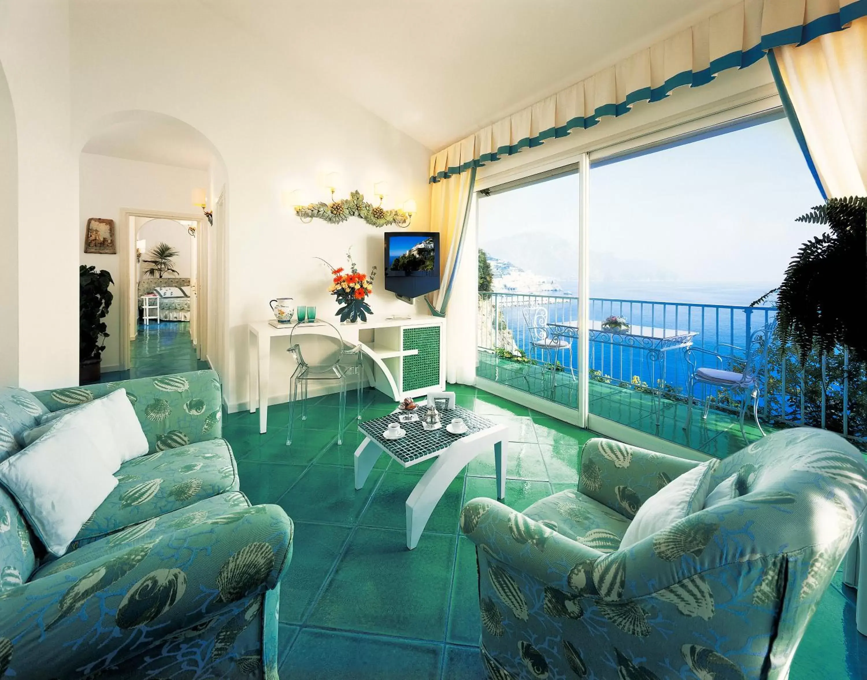 Balcony/Terrace, Seating Area in Hotel Santa Caterina