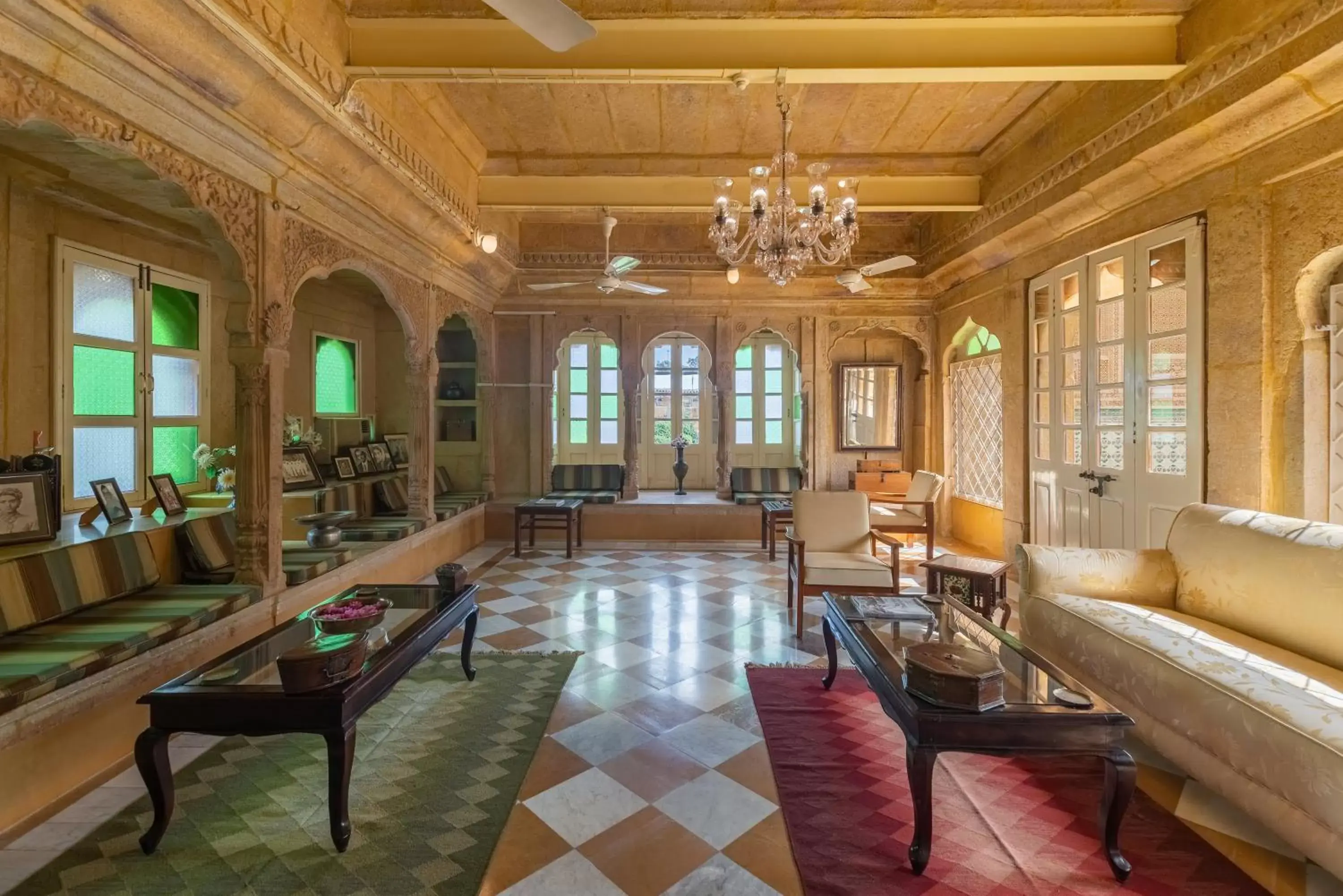 Property building, Seating Area in WelcomHeritage Mandir Palace