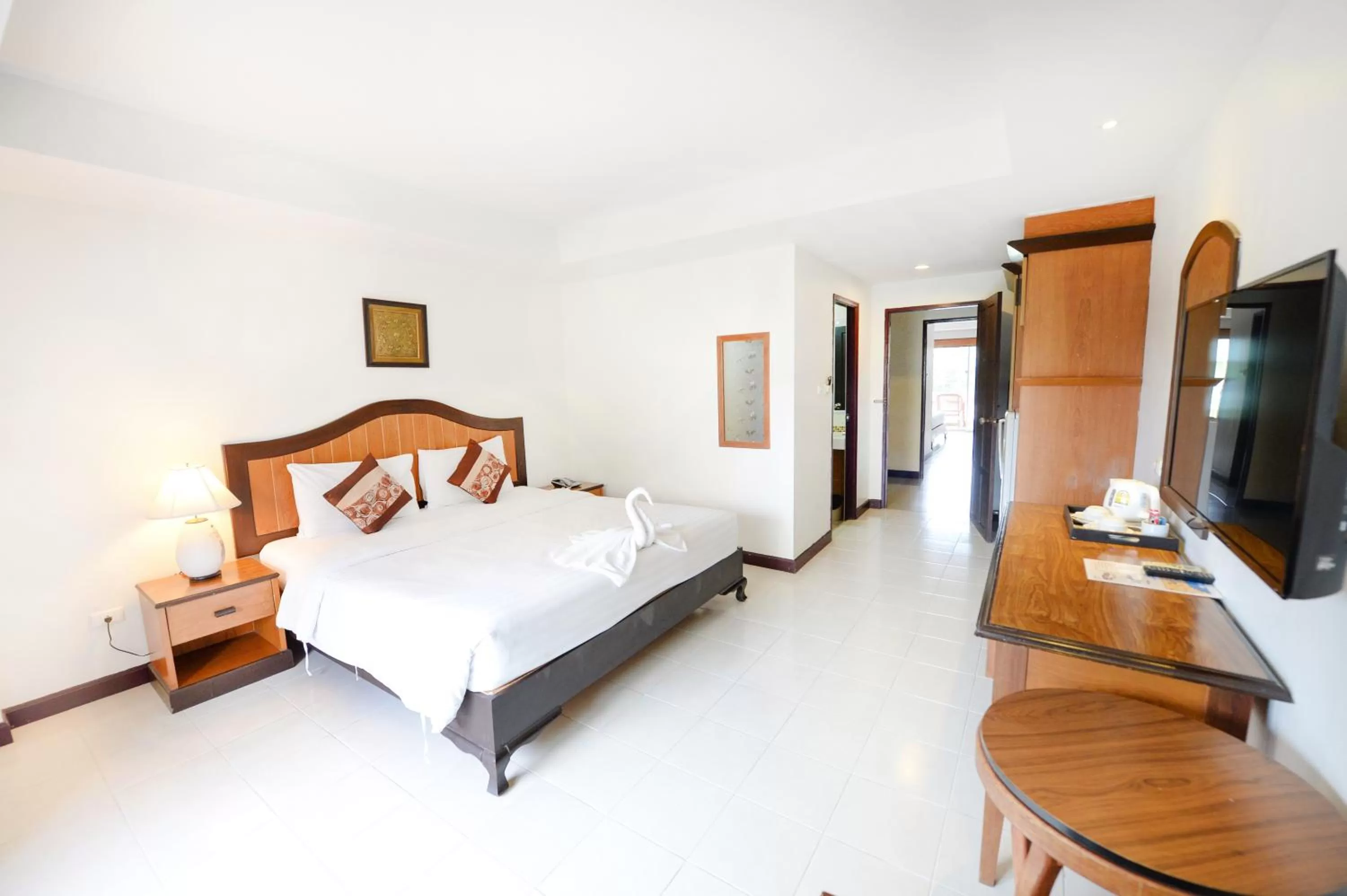 Bed in Siam View Hotel and Residence