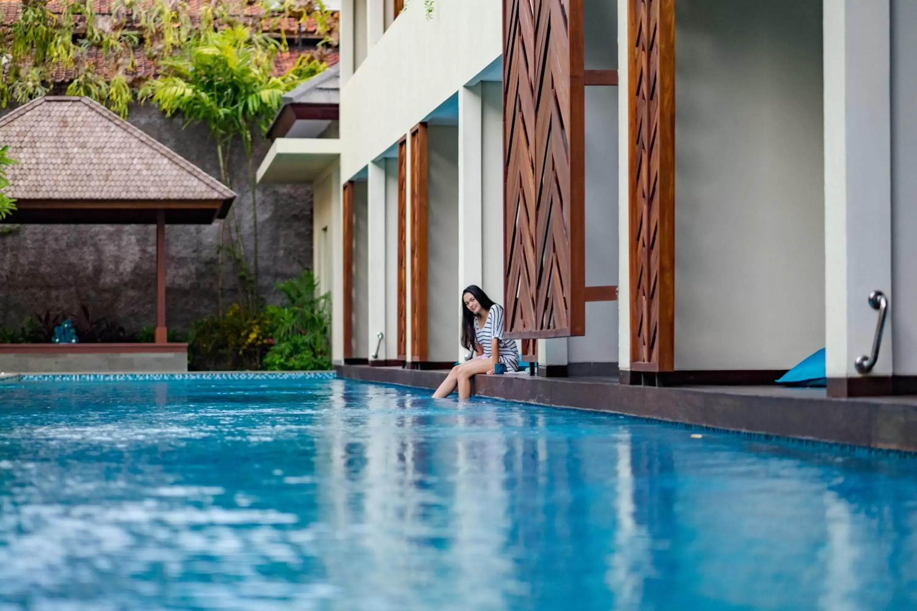 Balcony/Terrace, Swimming Pool in Anja Jimbaran