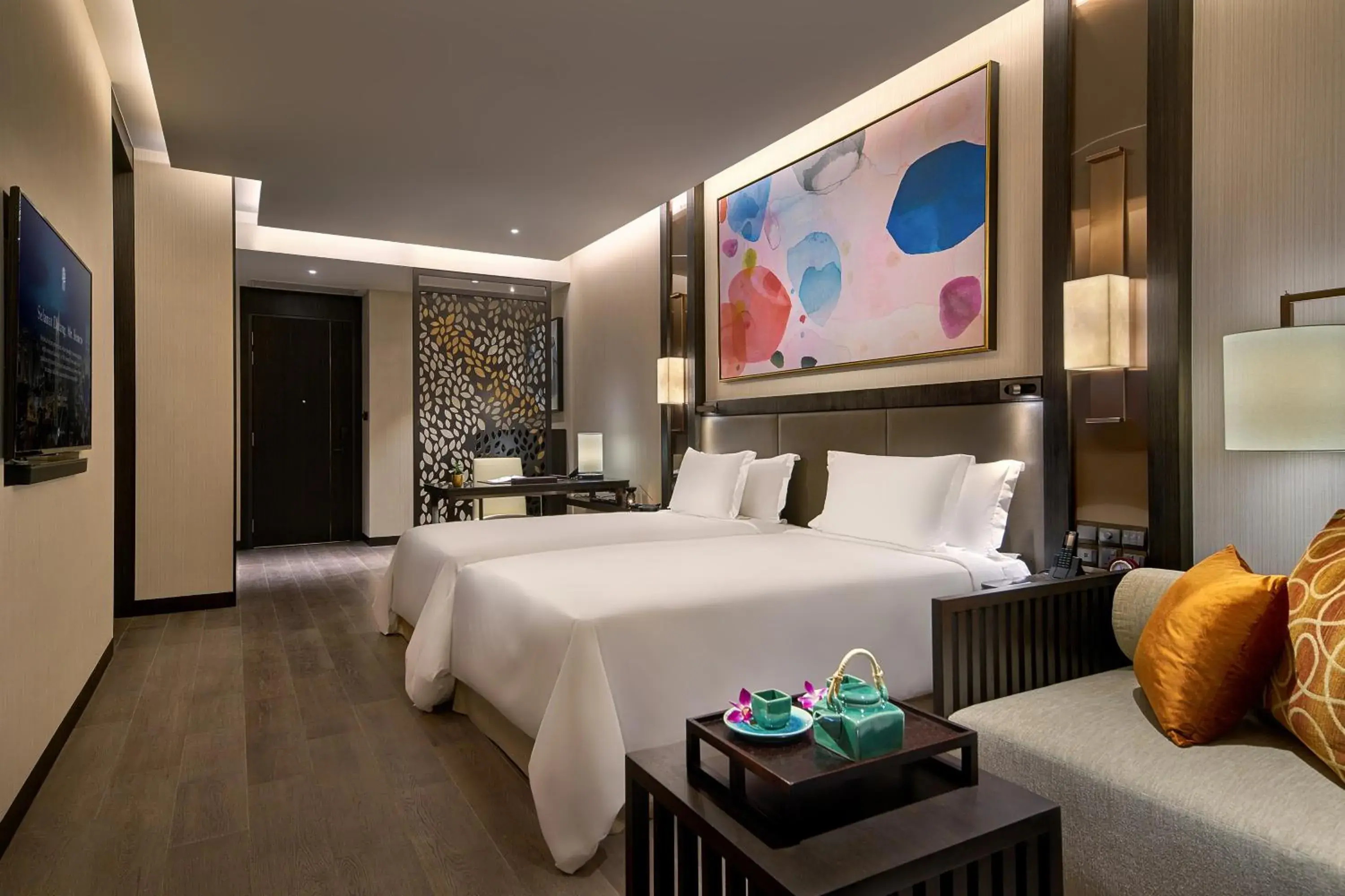 Shower, Bed in Banyan Tree Kuala Lumpur