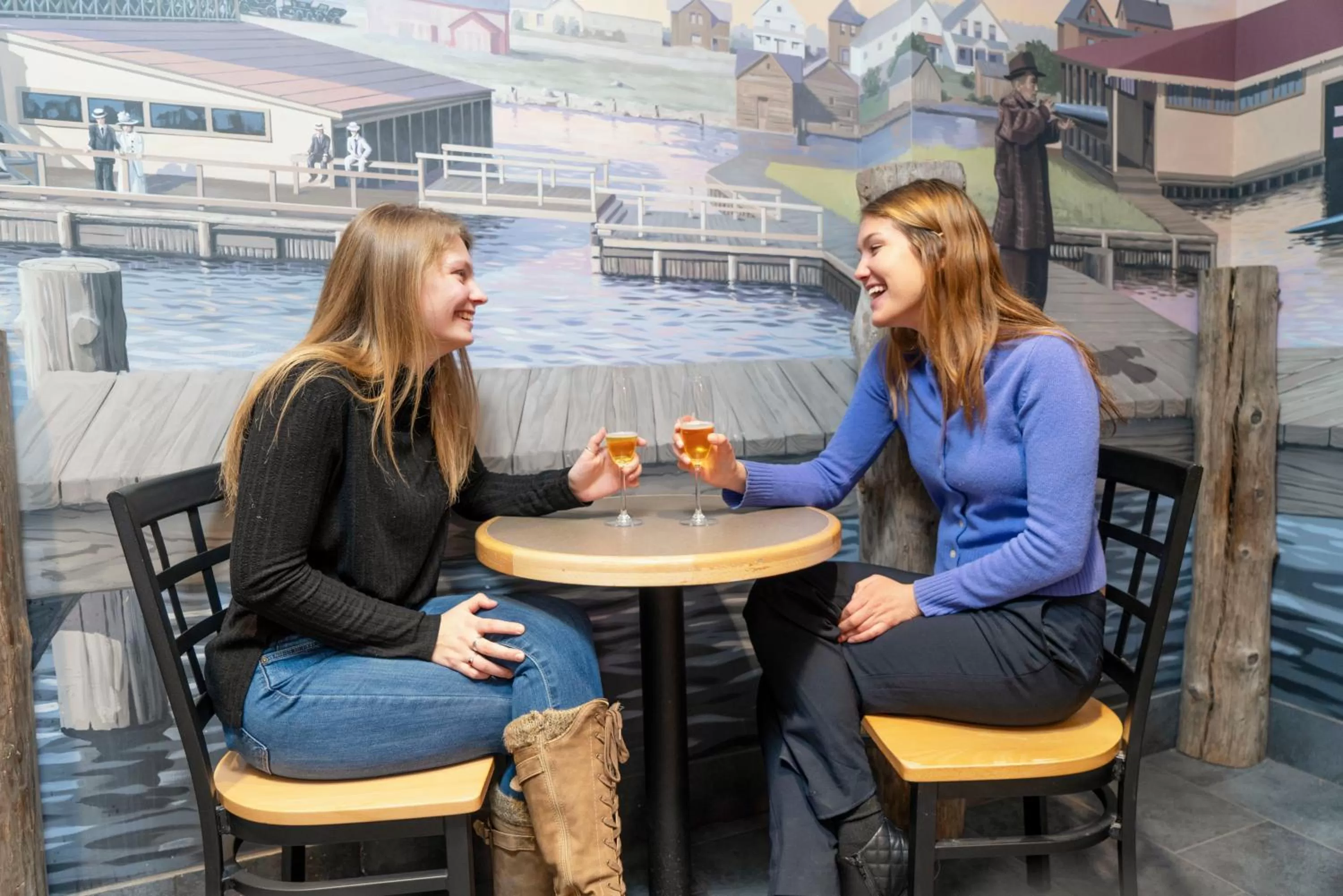 People in Park Point Marina Inn