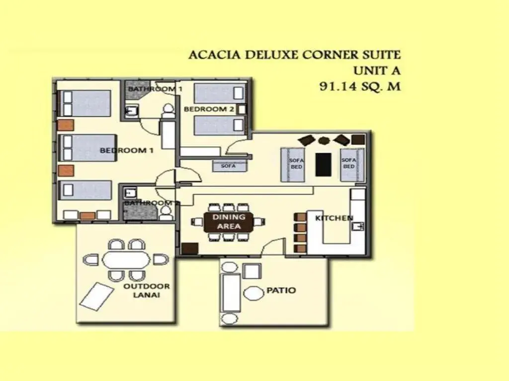 Floor Plan in Agreeable Family Baguio Suites