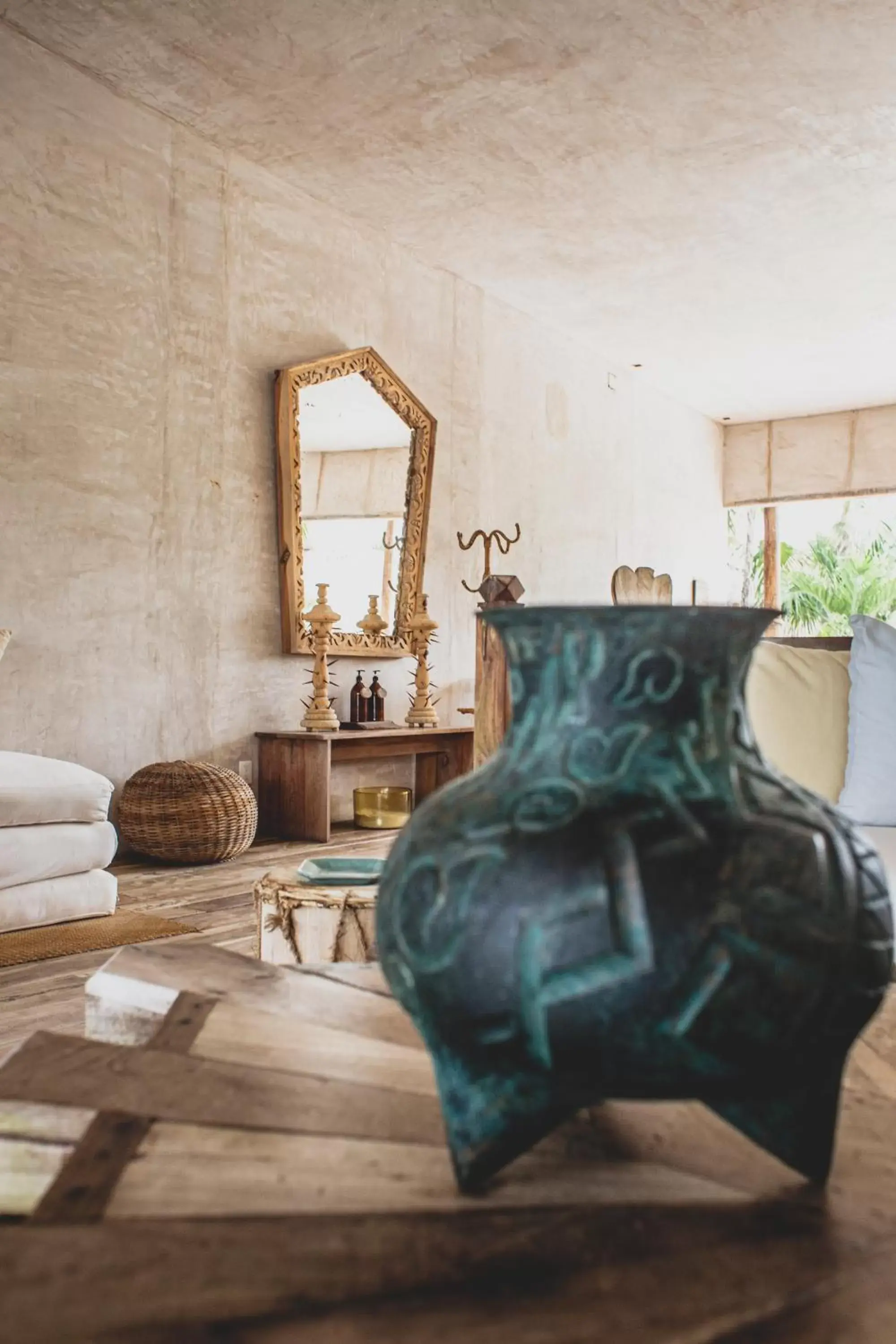 Living room, Seating Area in La Valise Tulum