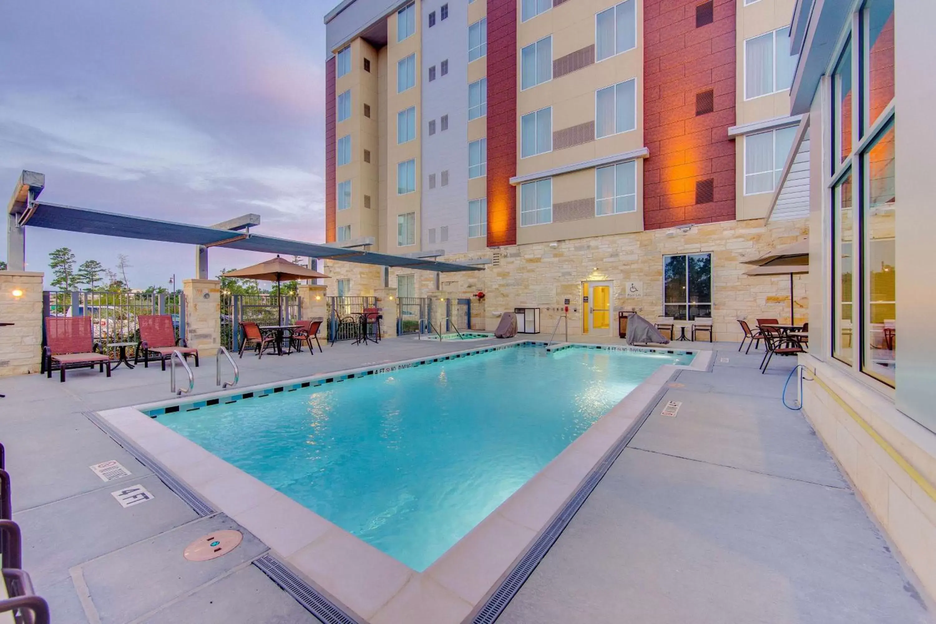 Pool view, Swimming Pool in Hilton Garden Inn North Houston Spring