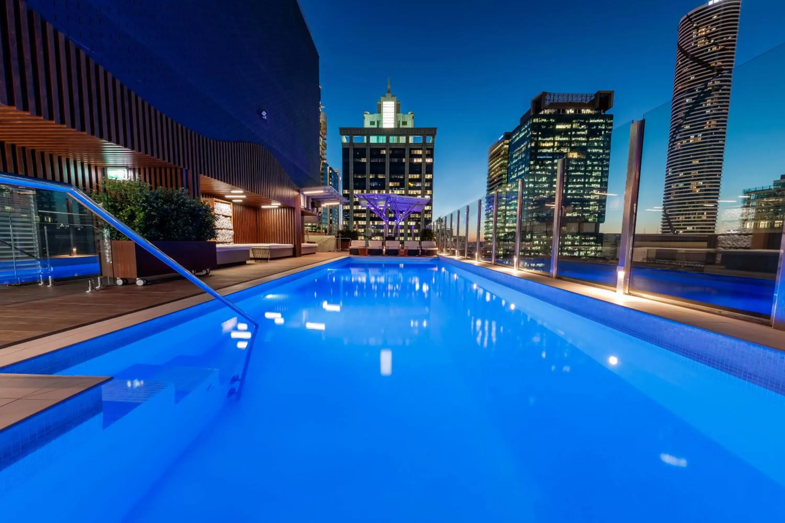 Balcony/Terrace, Swimming Pool in Mercure Brisbane King George Square