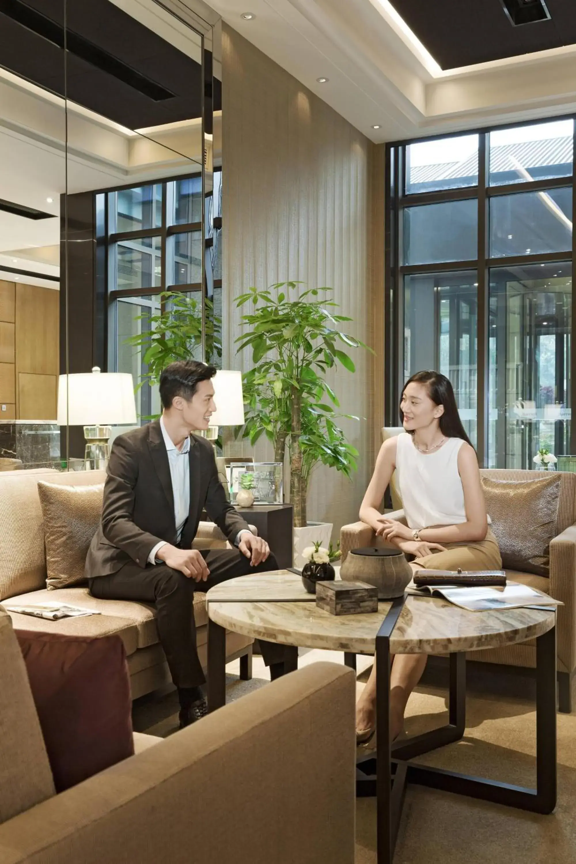 Lobby or reception in The Fairway Place, Xi'an - Marriott Executive Apartments