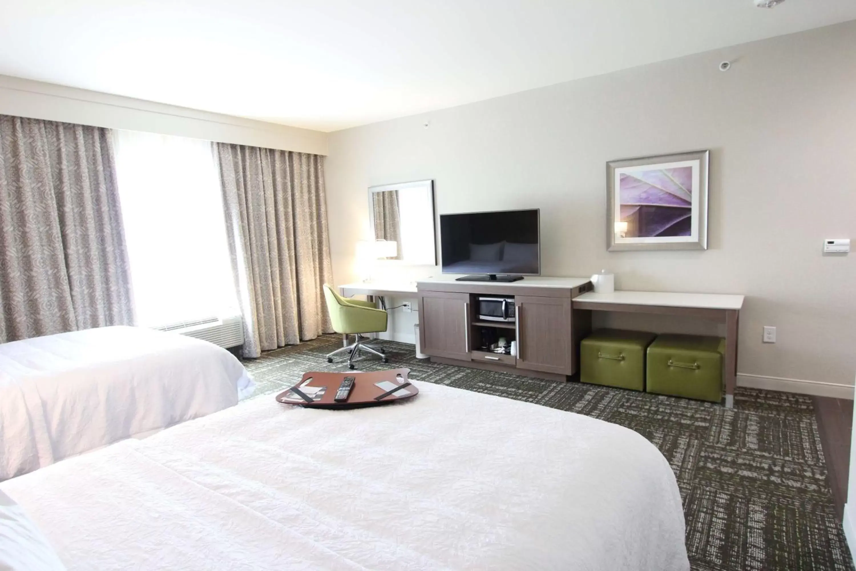 Bedroom, TV/Entertainment Center in Hampton Inn & Suites Dallas Market Center